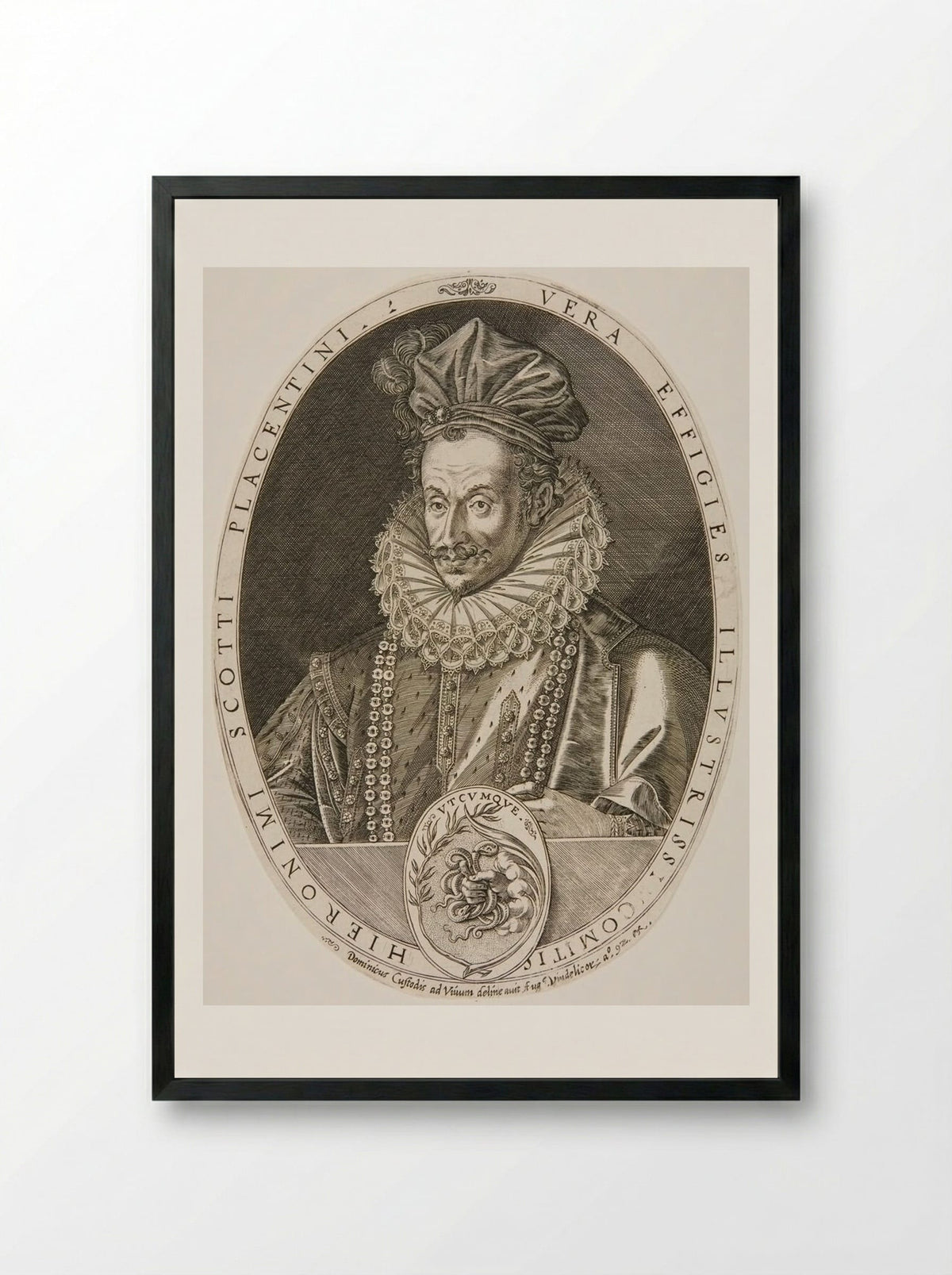 Hieronymus Scottus Placentinus - Dominicus Custos - Framed Print Black