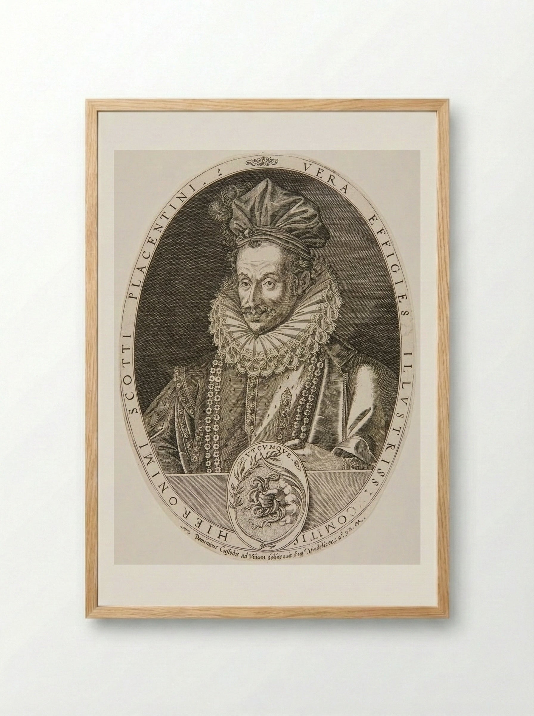 Hieronymus Scottus Placentinus - Dominicus Custos - Framed Print Wood