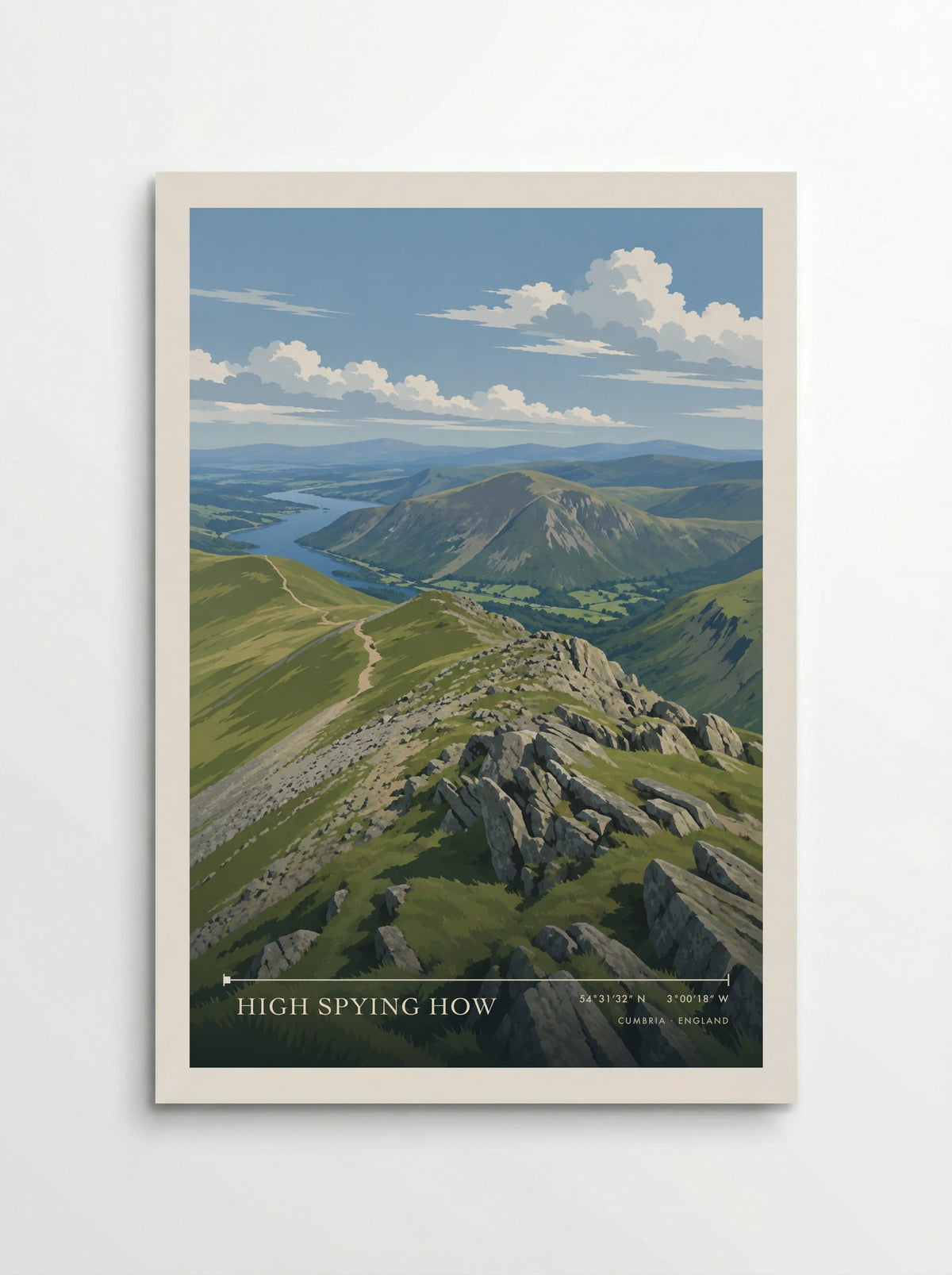 High Spying How, Cumbria | Travel Poster - Poster