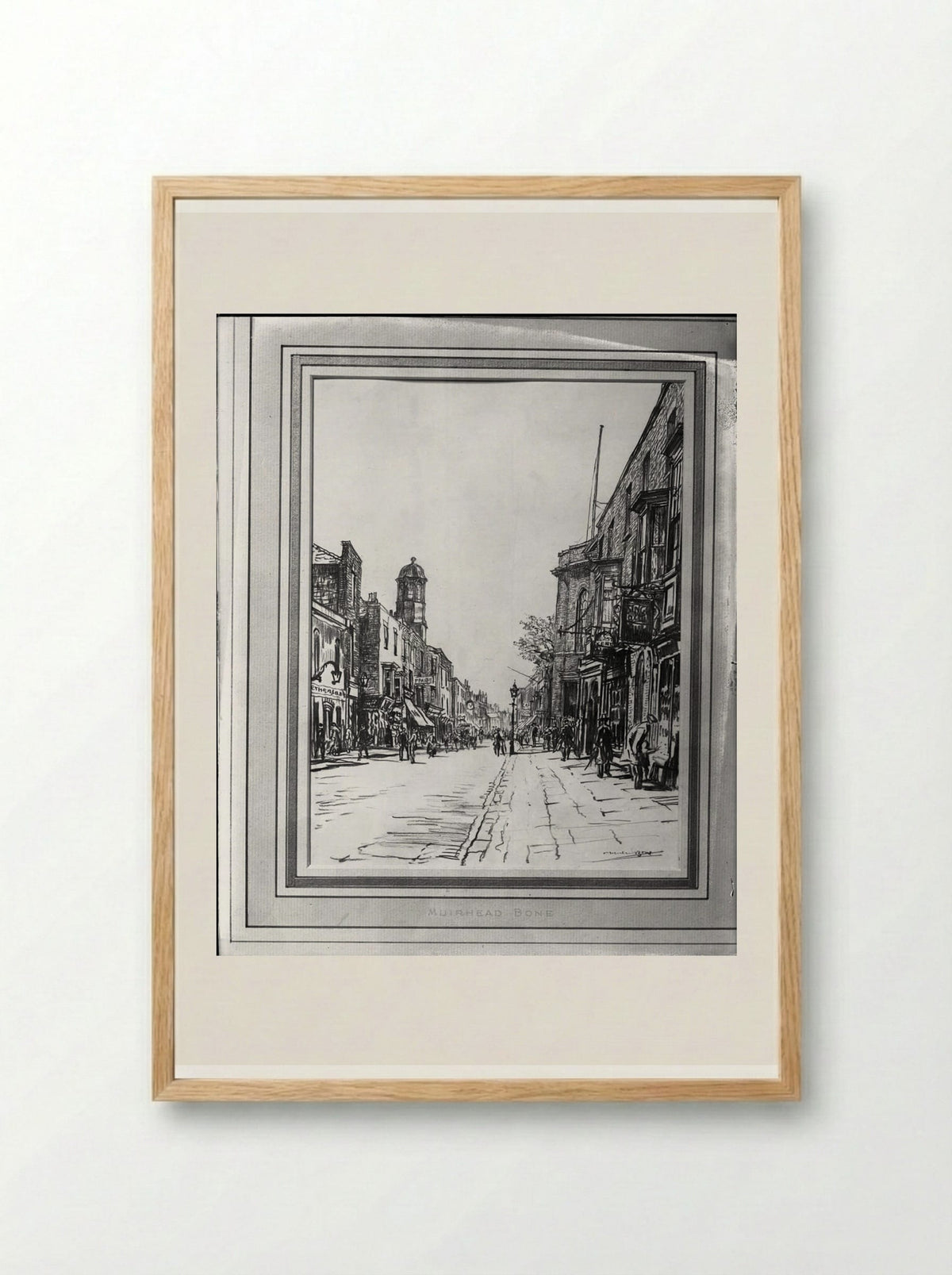 High Street, Deal - Muirhead Bone - Framed Print Wood