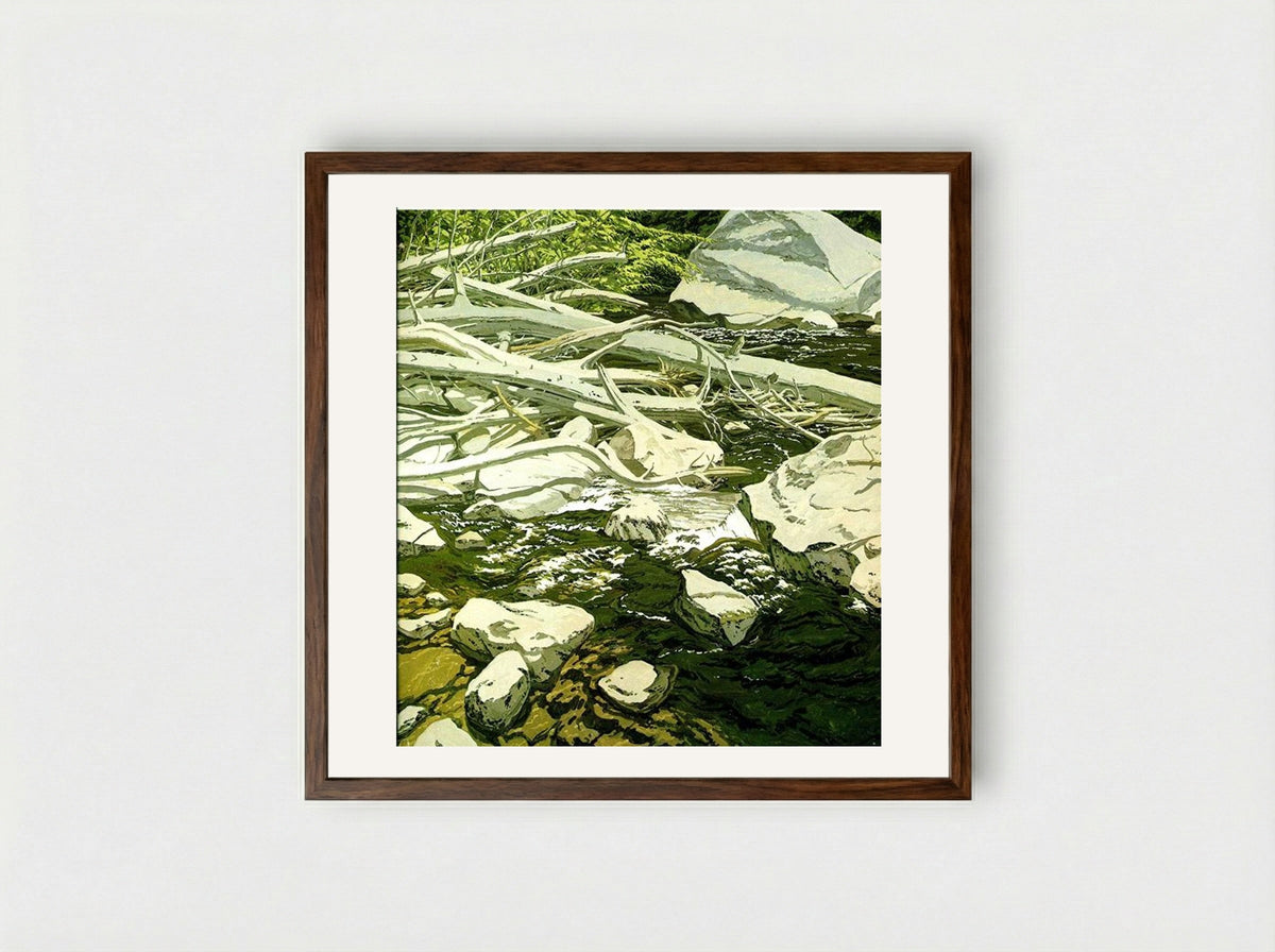 High Water Mark - Neil Welliver - Framed Print Dark Wood