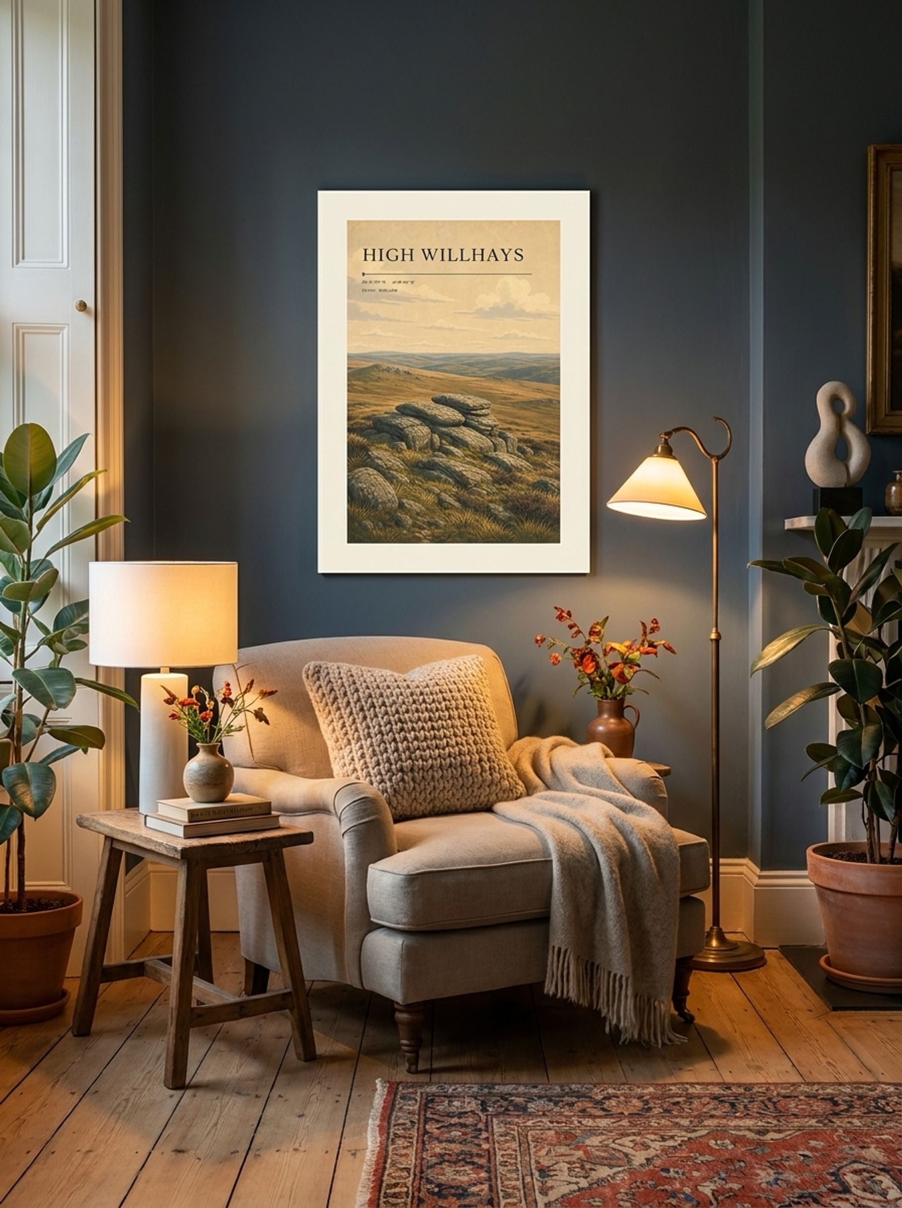 High Willhays Devon England Travel Poster - Lifestyle