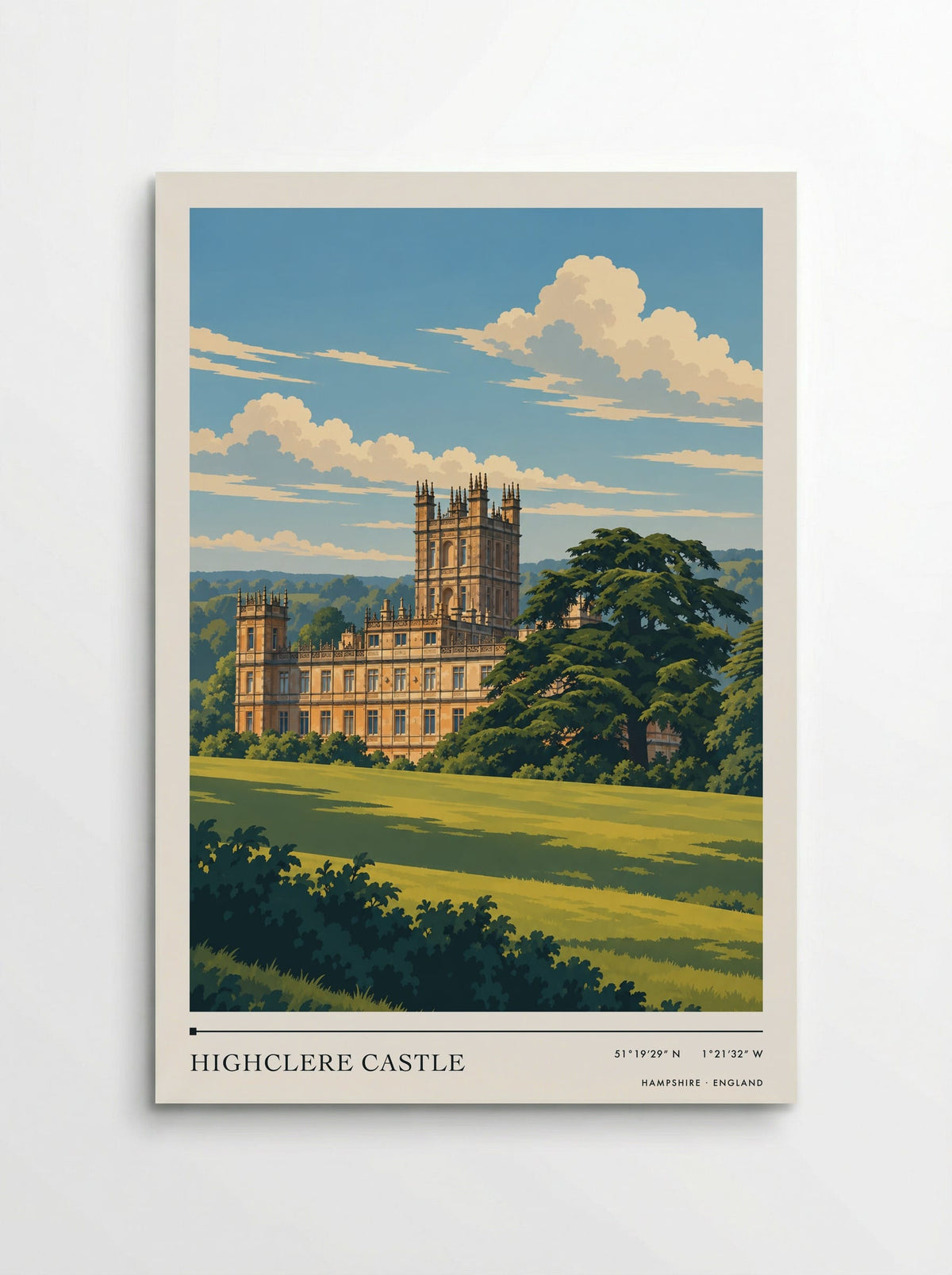 Highclere Castle, Hampshire | Travel Poster - Poster