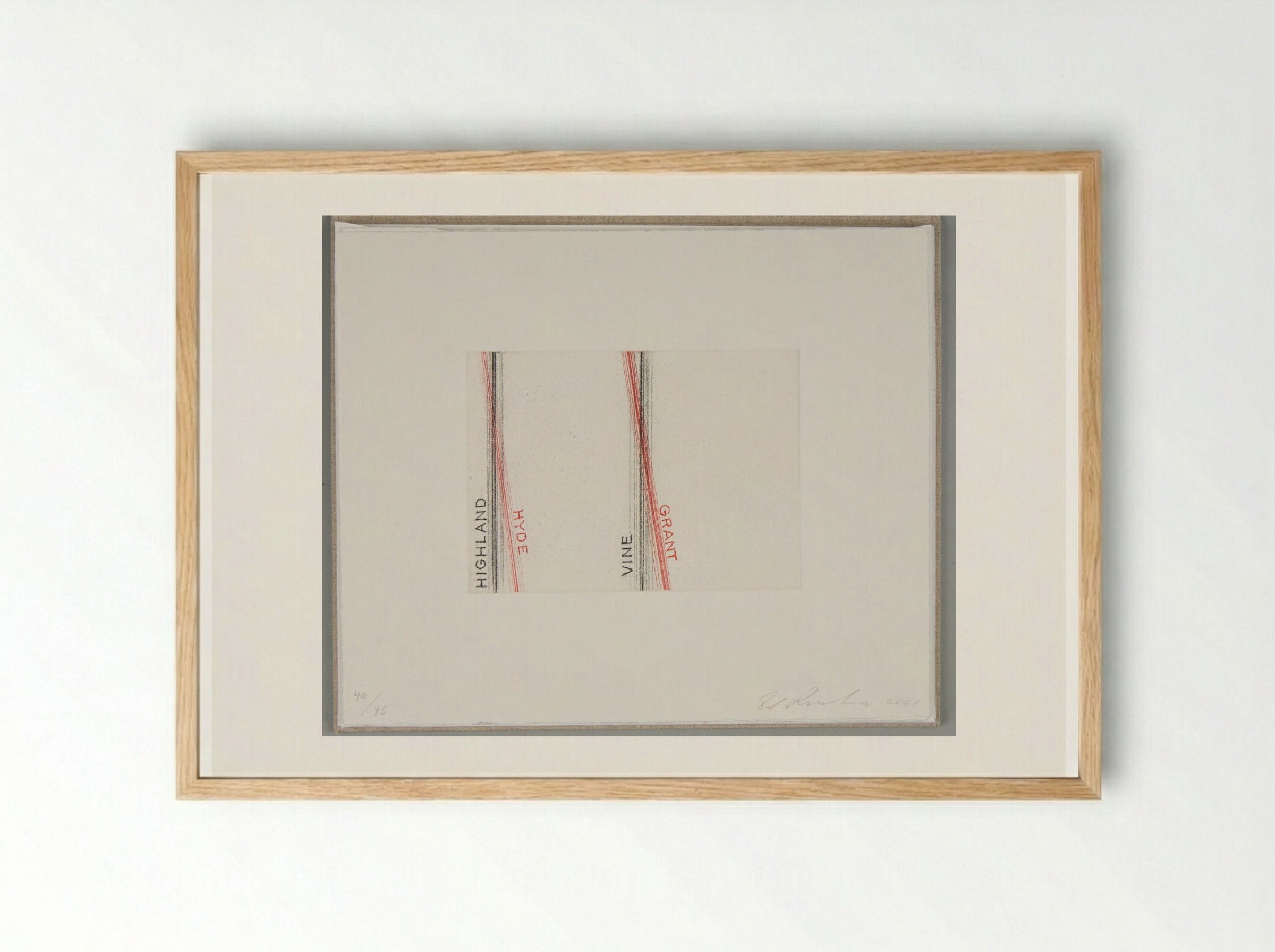 Highland Hyde Vine Grant - Edward Ruscha - Framed Print Wood