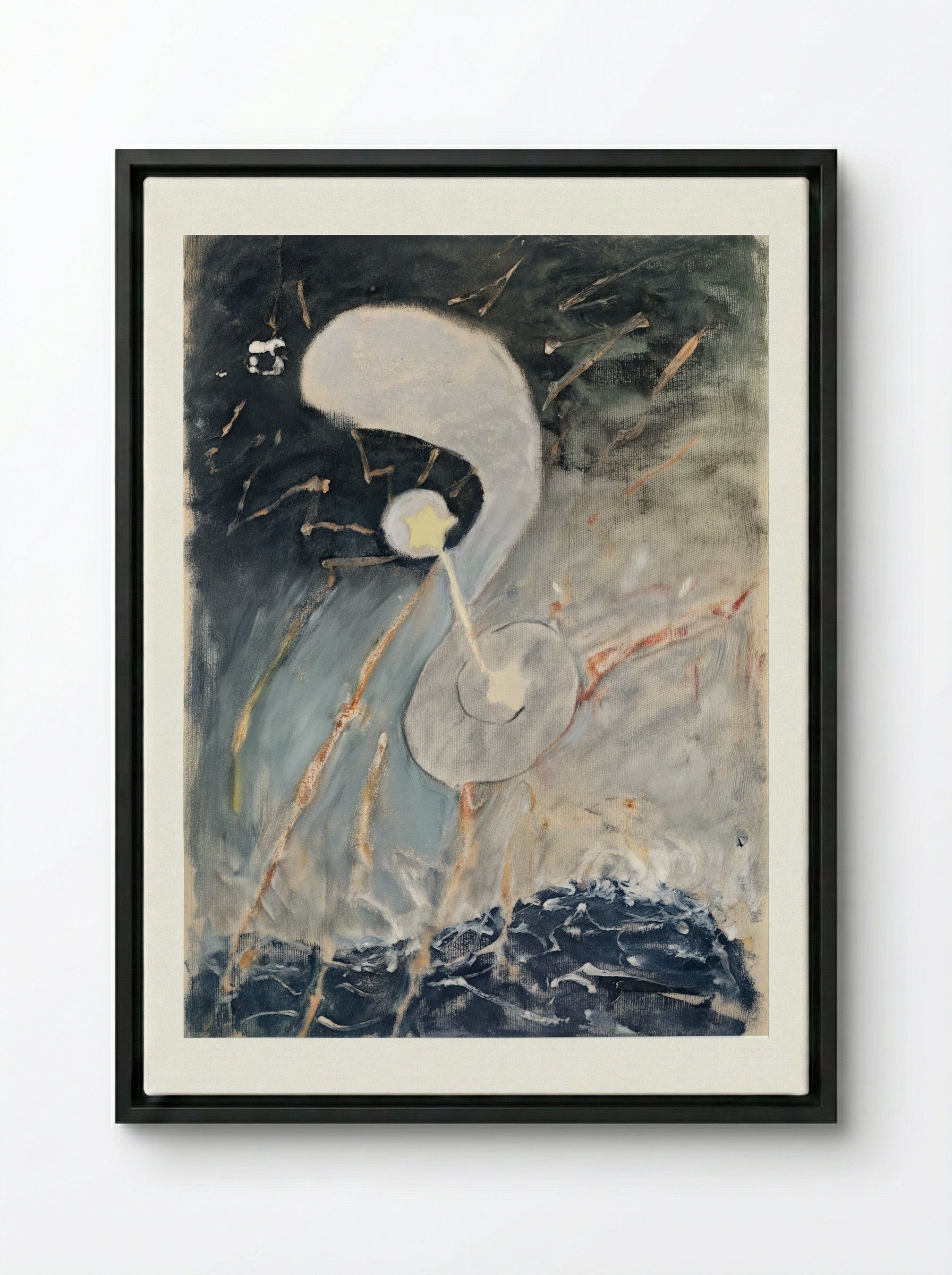 Chaos, No. 2 - Hilma af Klint - Framed Canvas Black