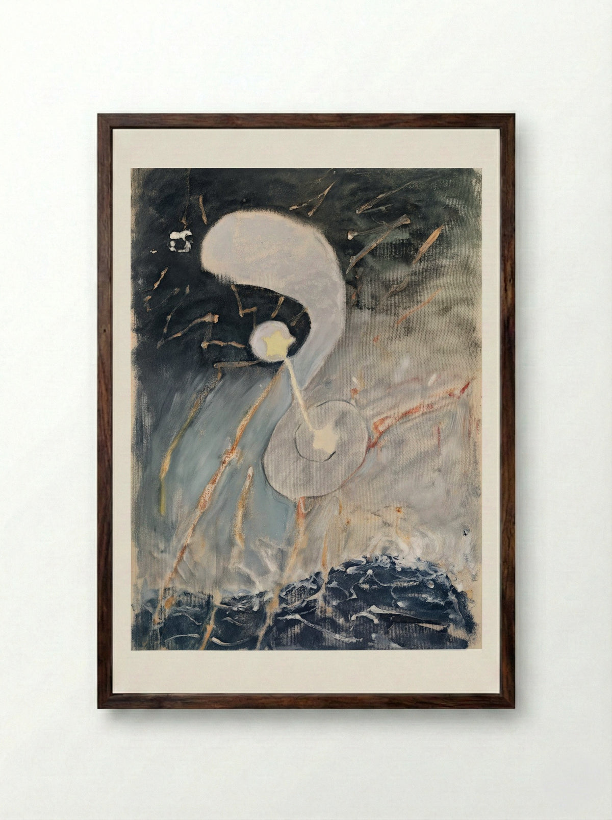 Chaos, No. 2 - Hilma af Klint - Framed Print Dark Wood