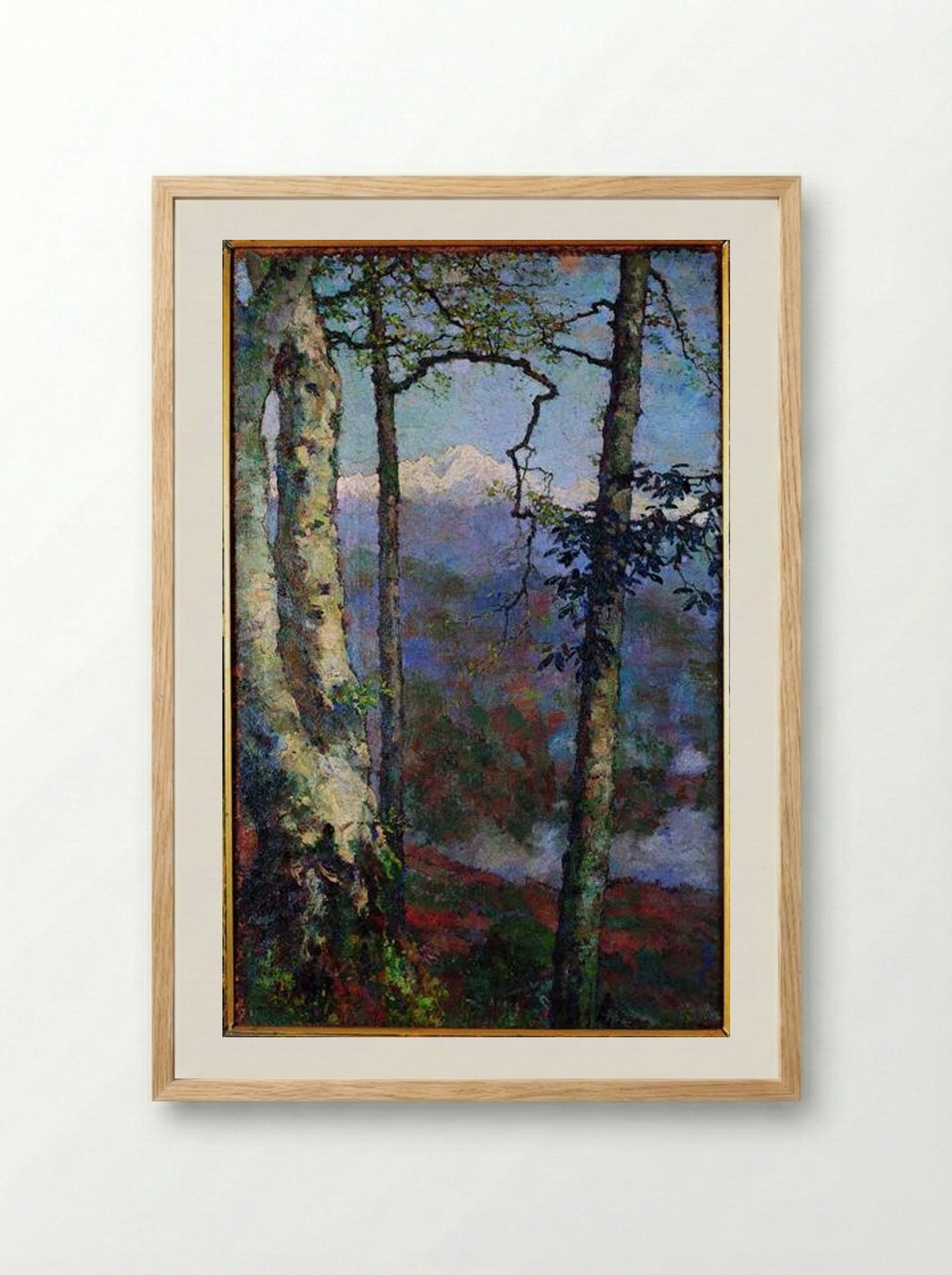 Himalayan Scene - Xu Beihong - Framed Print Wood