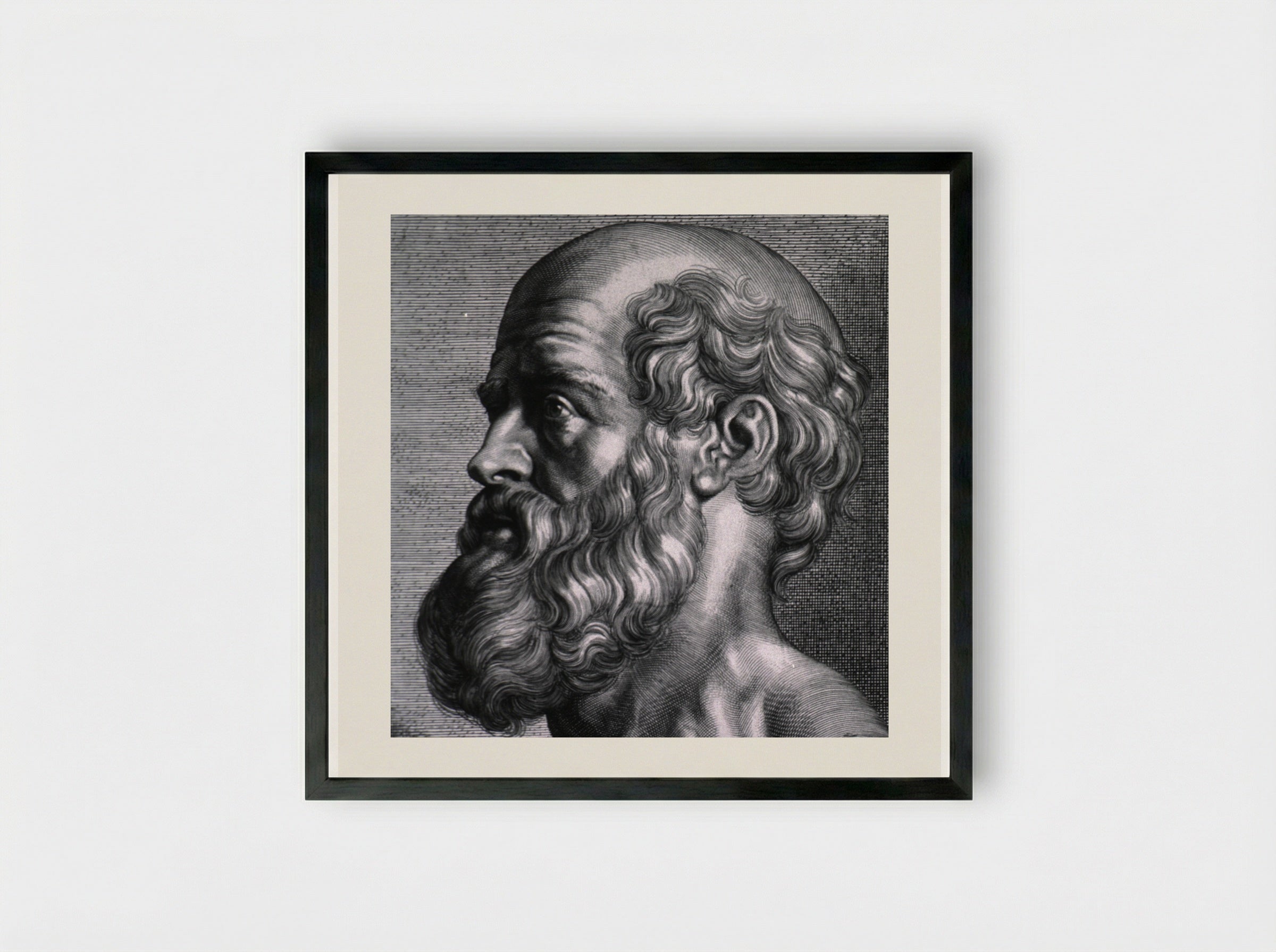 Hippocrates - Paulus Pontius - Framed Print Black