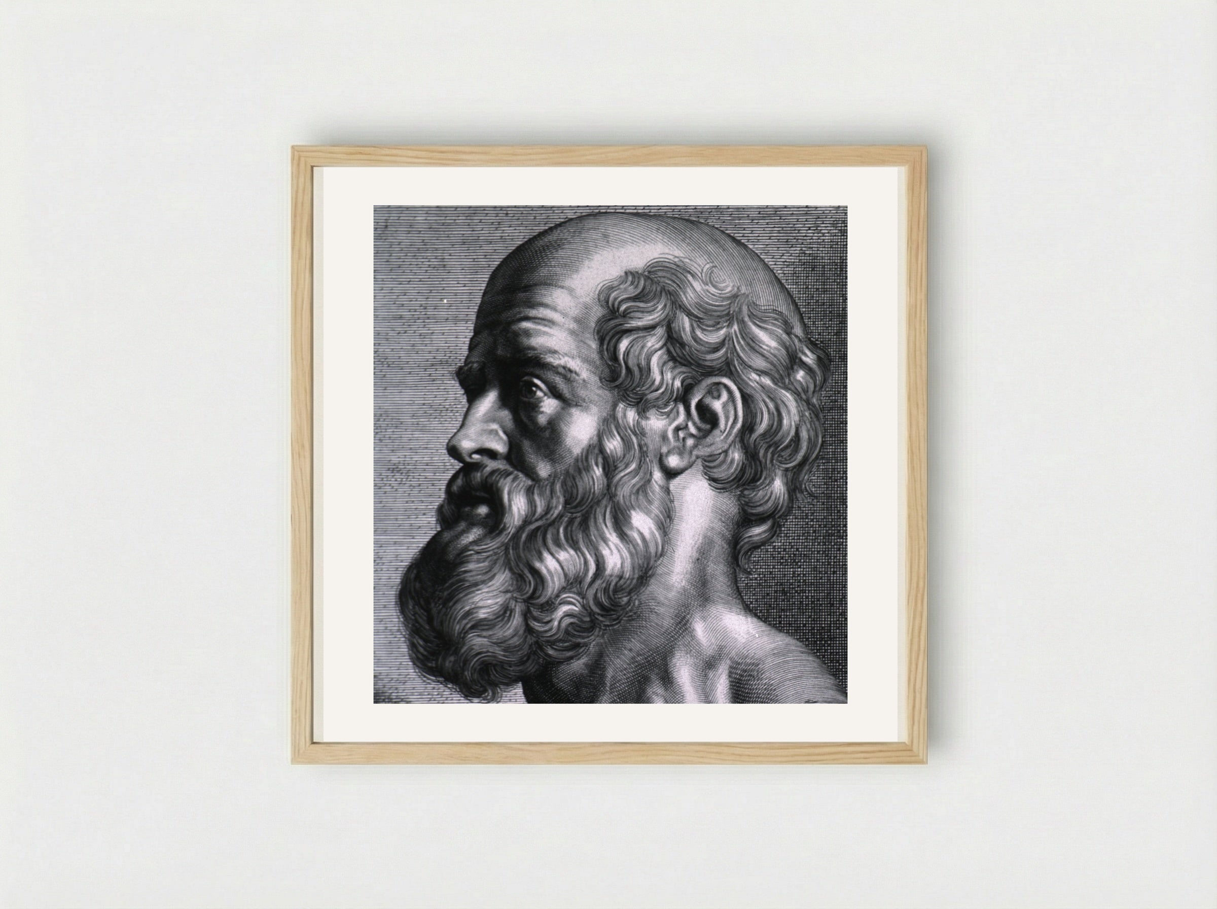 Hippocrates - Paulus Pontius - Framed Print Wood