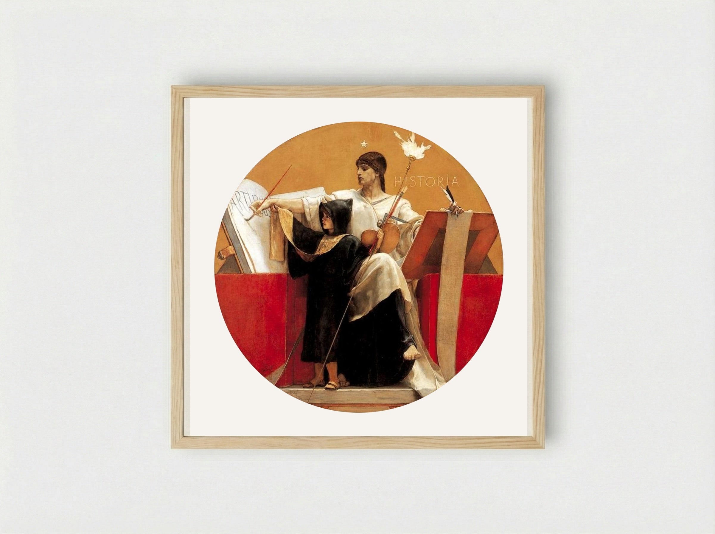 Historia - Nikolaos Gyzis - Framed Print Wood