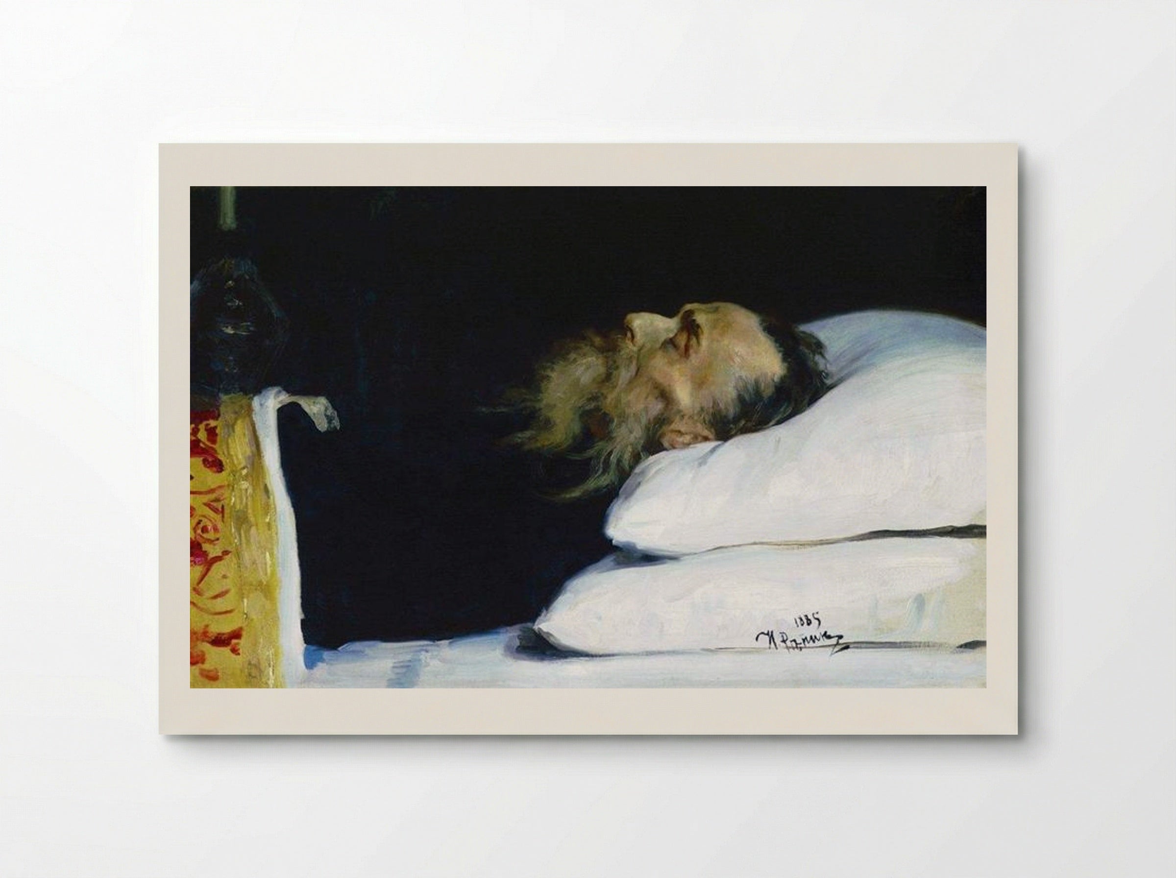 Historian Nikolai Kostomarov in a Coffin - Ilya Repin - Poster