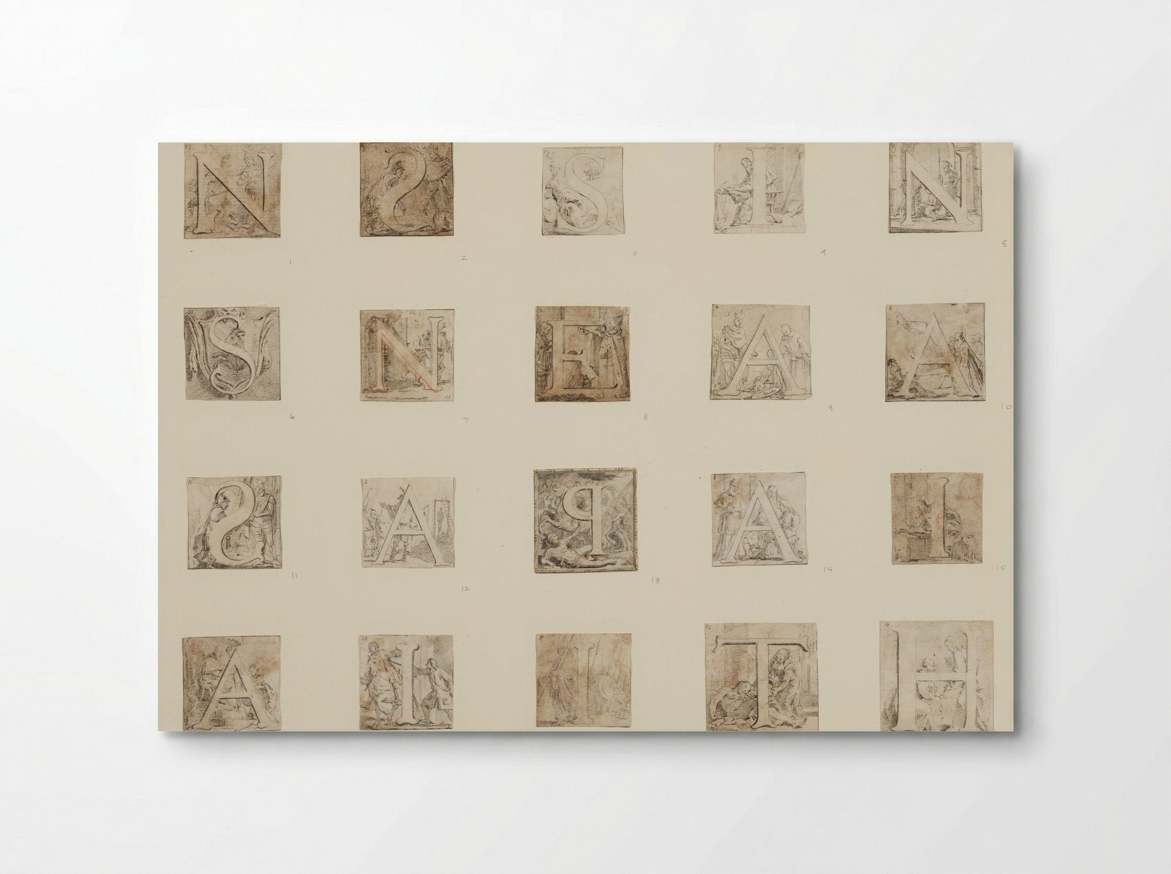 Historiated Initials - Giovanni Battista Tiepolo - Poster