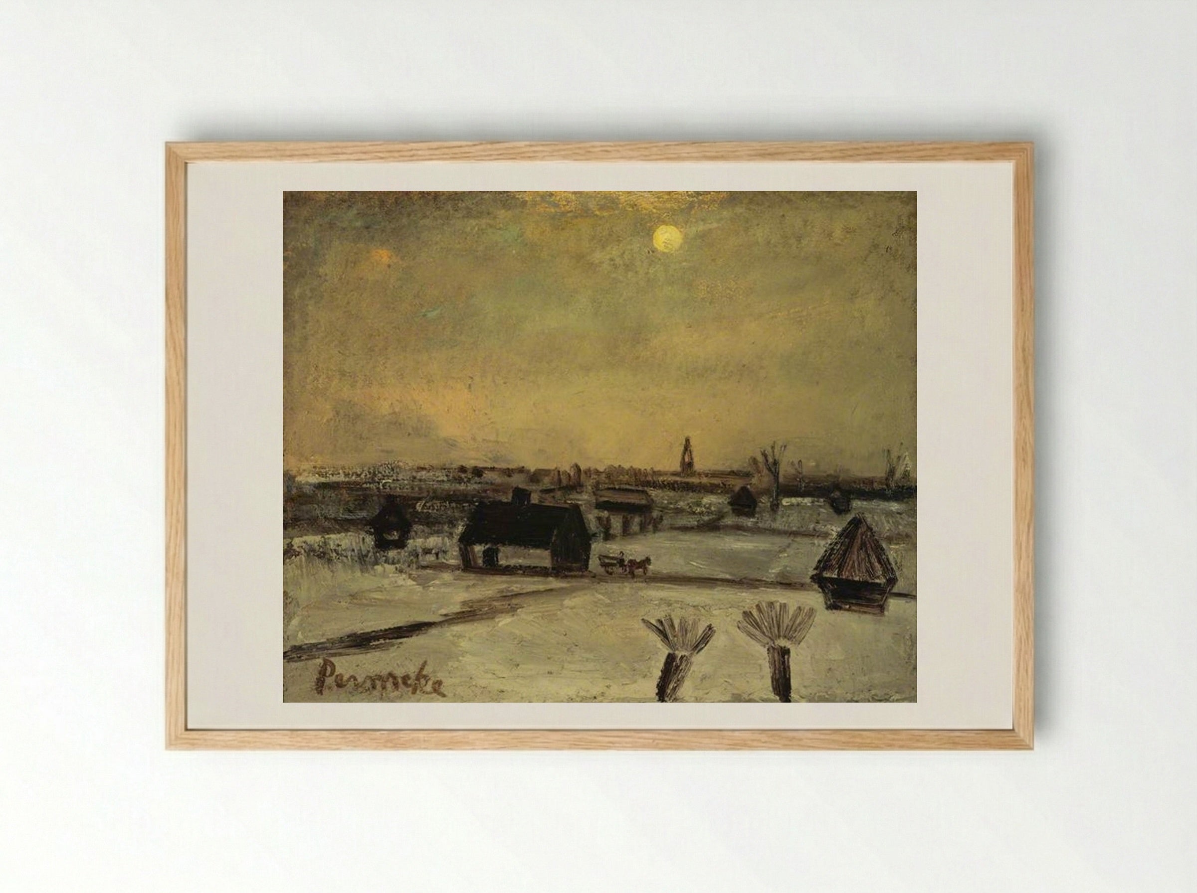 Hiver en Flandre (Winter in Flanders) - Constant Permeke - Framed Print Wood