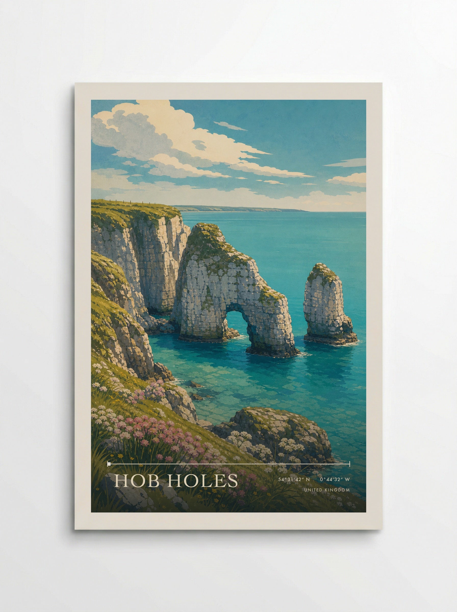 Hob Holes United Kingdom Travel Poster - Poster