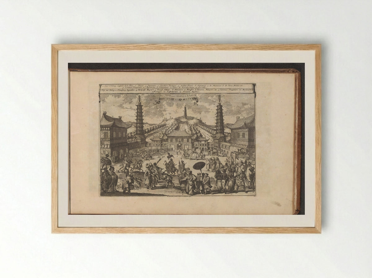 Hof in Peking - Romeyn de Hooghe - Framed Print Wood