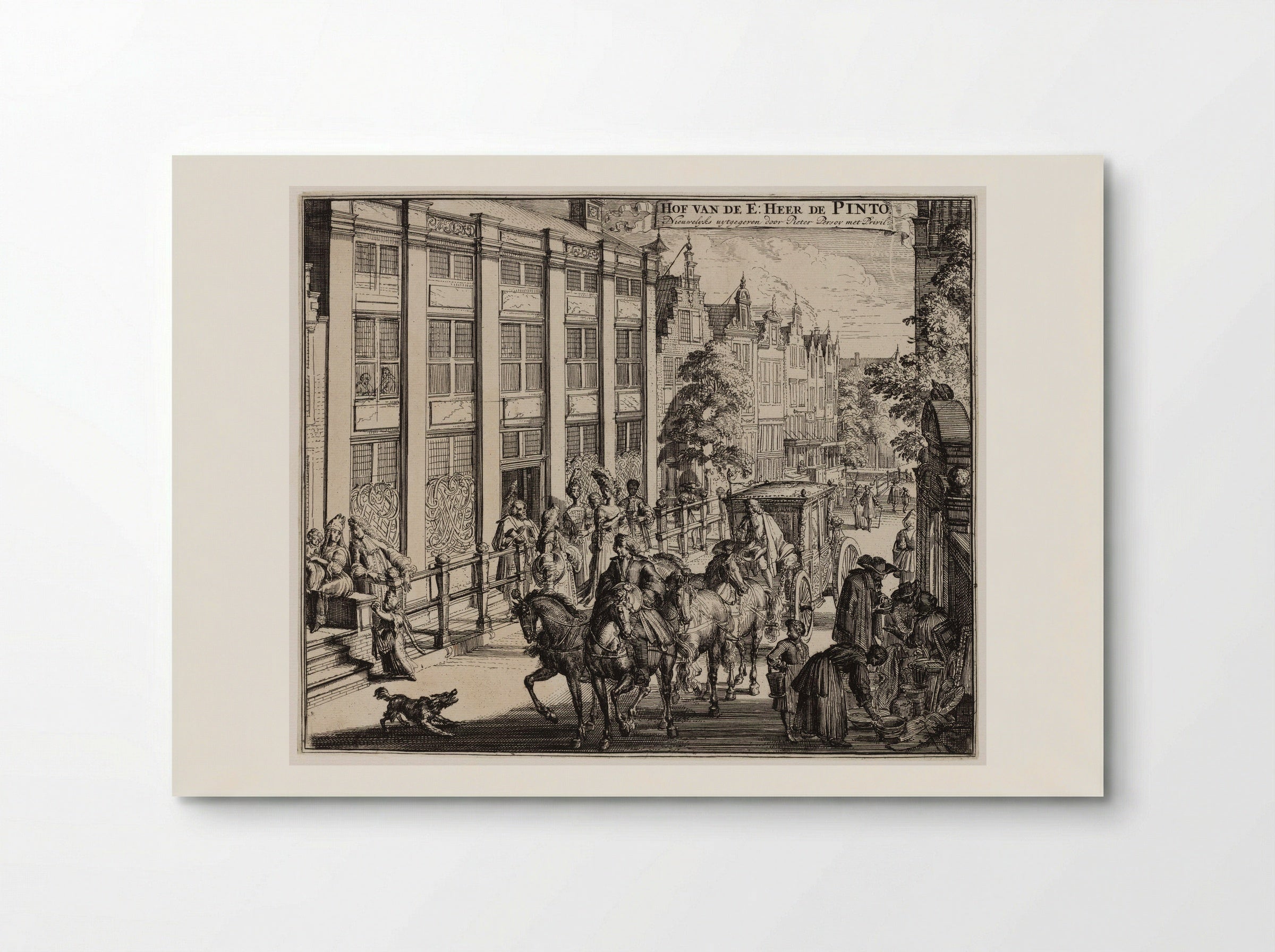 Hof van de E: Heer de Pinto - Romeyn de Hooghe - Poster