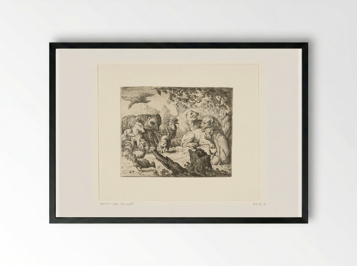 Hofdag bij koning Nobel - Allaert van Everdingen - Framed Print Black