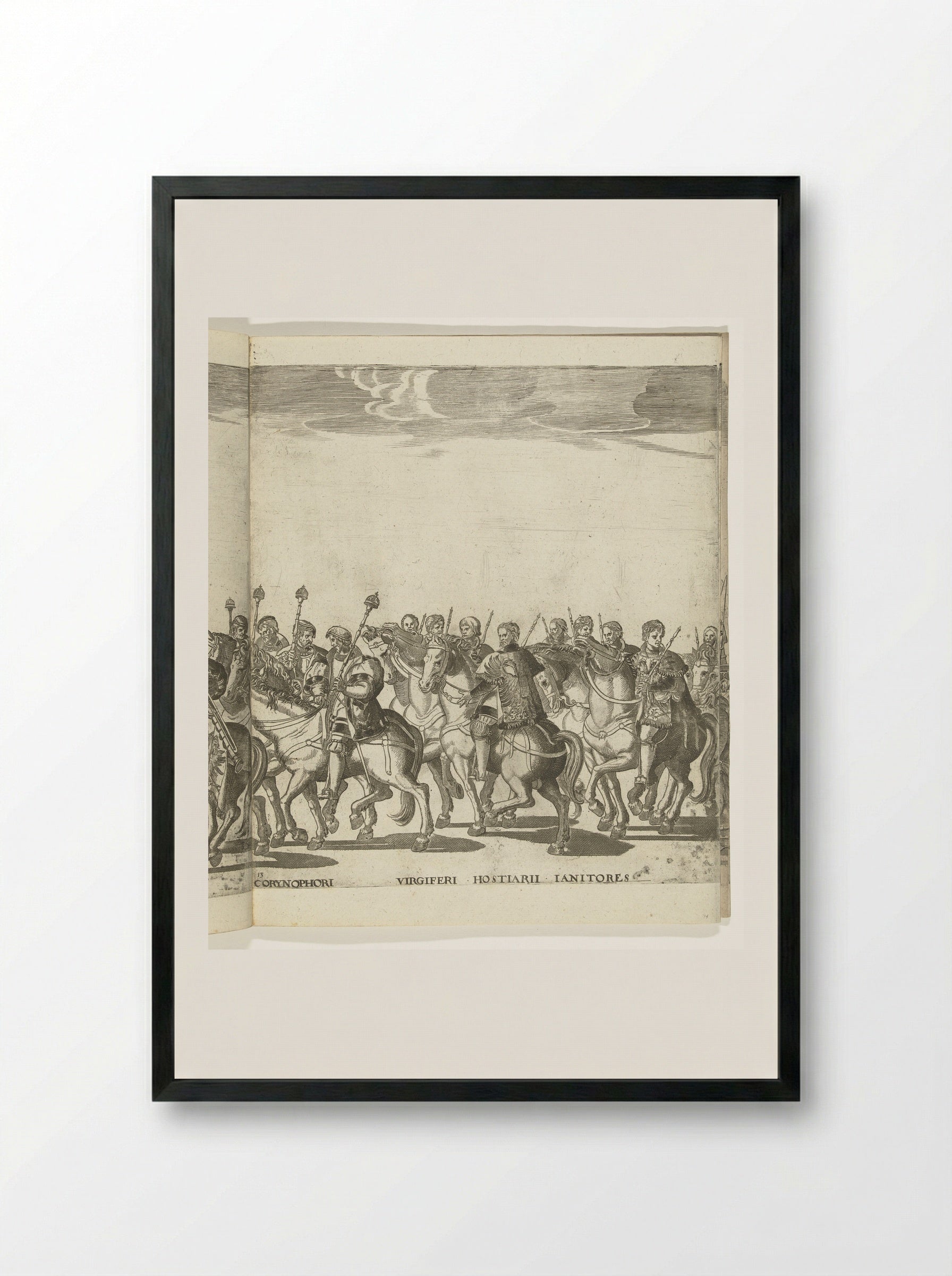 Hoffunctionarissen van Karel V, plaat 13 - Nicolaas Hogenberg - Framed Print Black