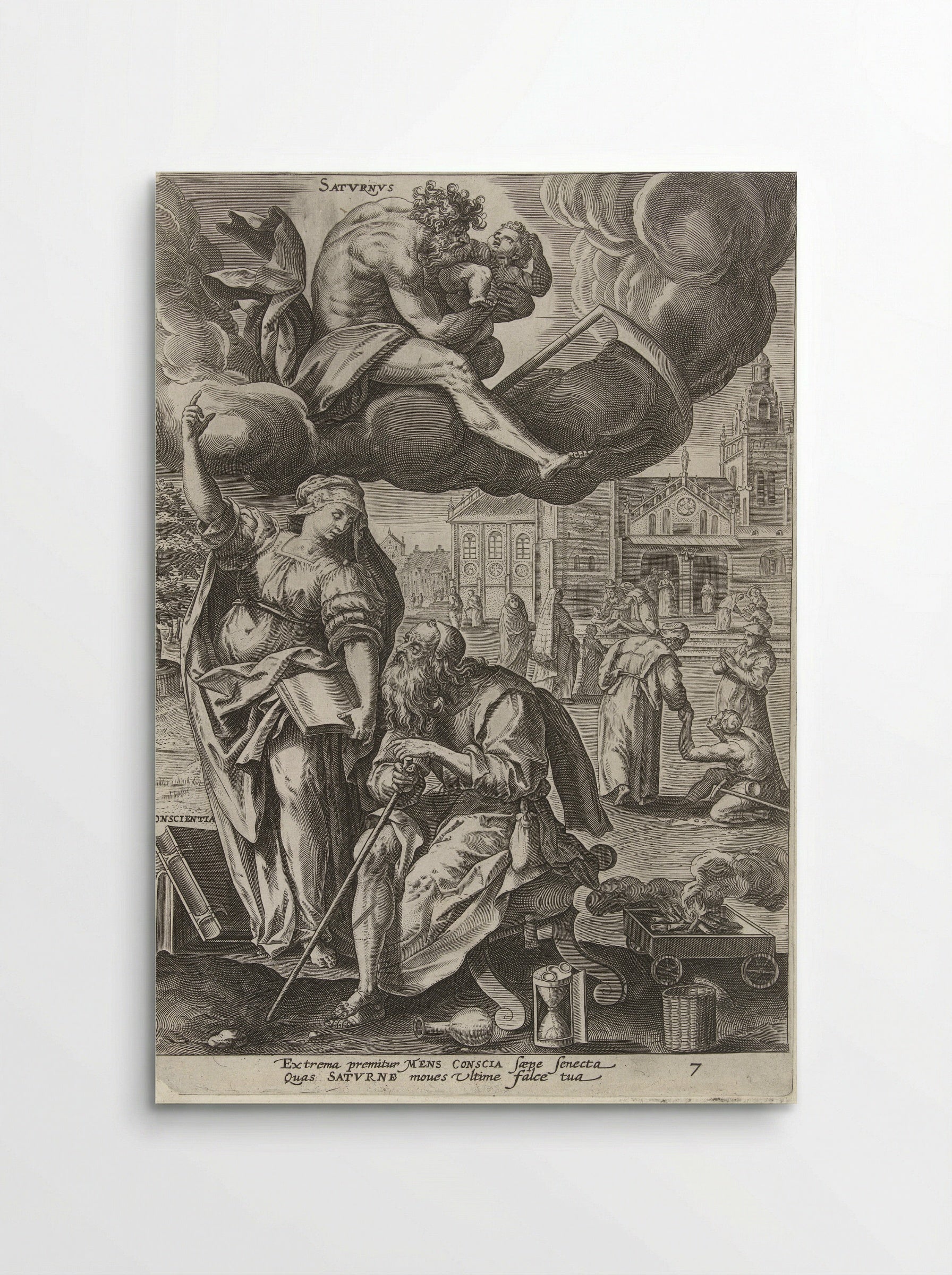 Hoge ouderdom onder invloed van Saturnus - Gerard de Jode - Poster