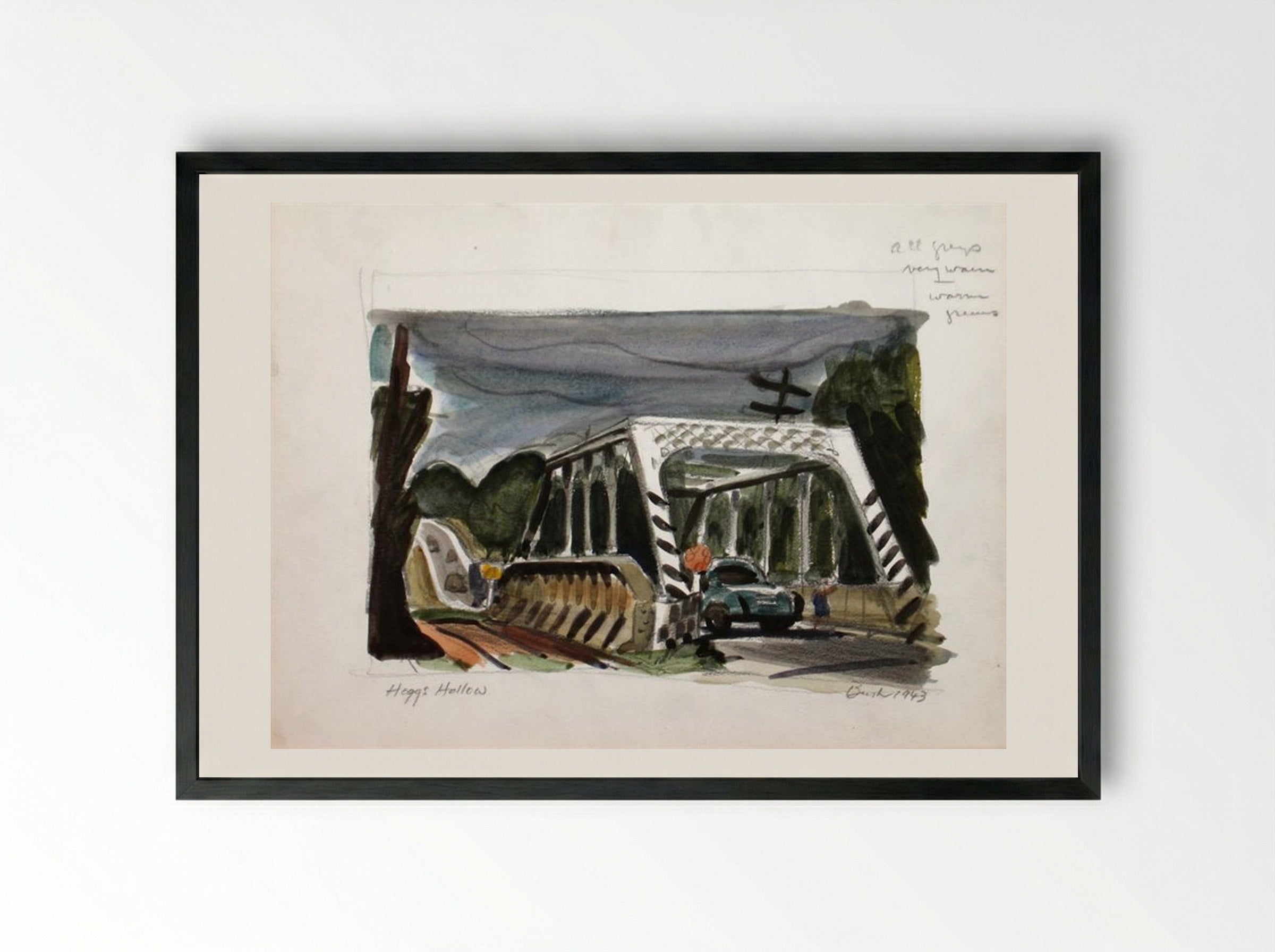Hogg’s Hollow, Toronto - Jack Bush - Framed Print Black