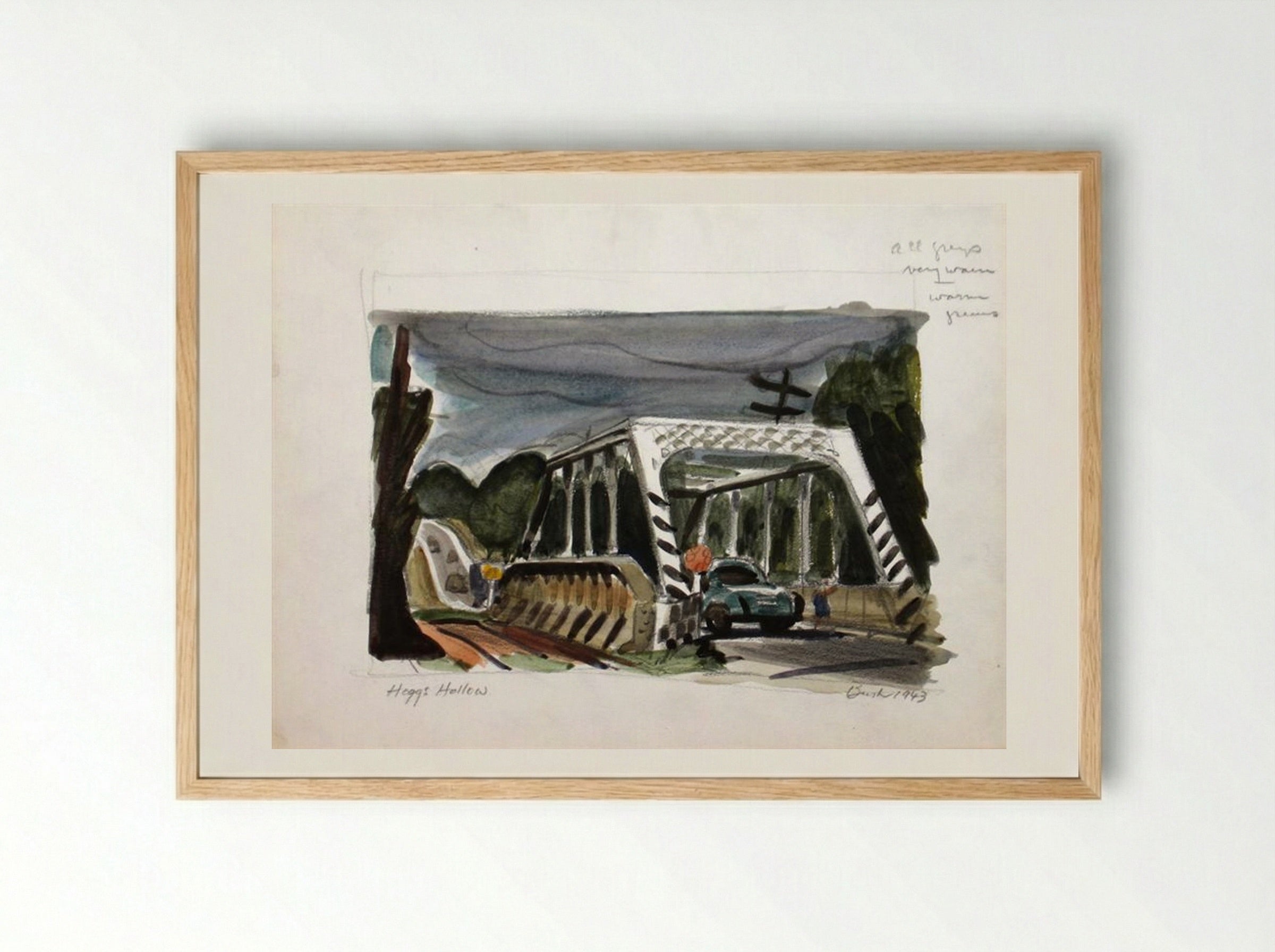 Hogg’s Hollow, Toronto - Jack Bush - Framed Print Wood
