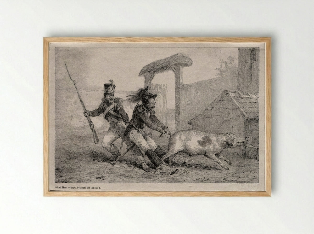 Hold Fast!, or the Marauders - Horace Vernet - Framed Print Wood