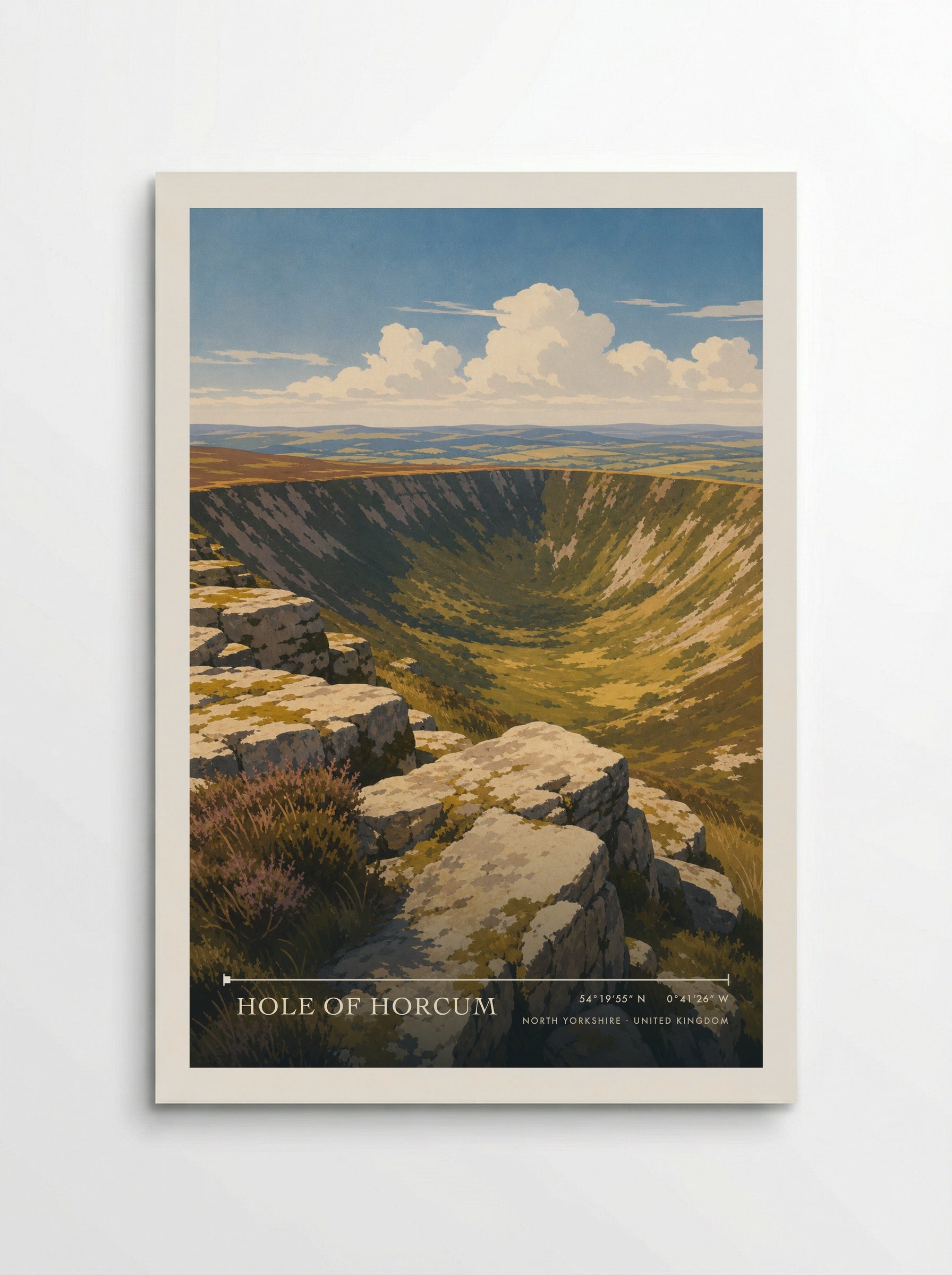 Hole of Horcum North Yorkshire United Kingdom Travel Poster - Poster