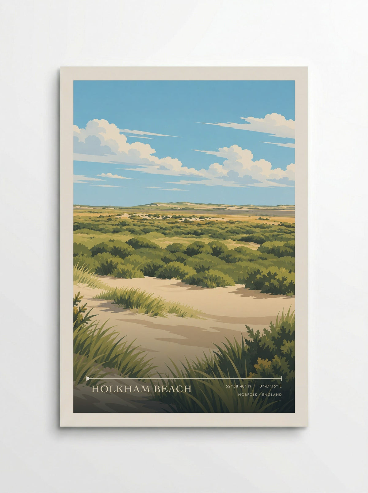 Holkham Beach, Norfolk | Travel Poster - Poster