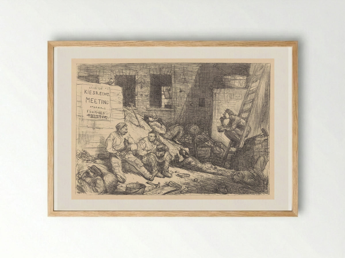 Hollandsch-kiesrecht-agitatie - Marius Bauer - Framed Print Wood