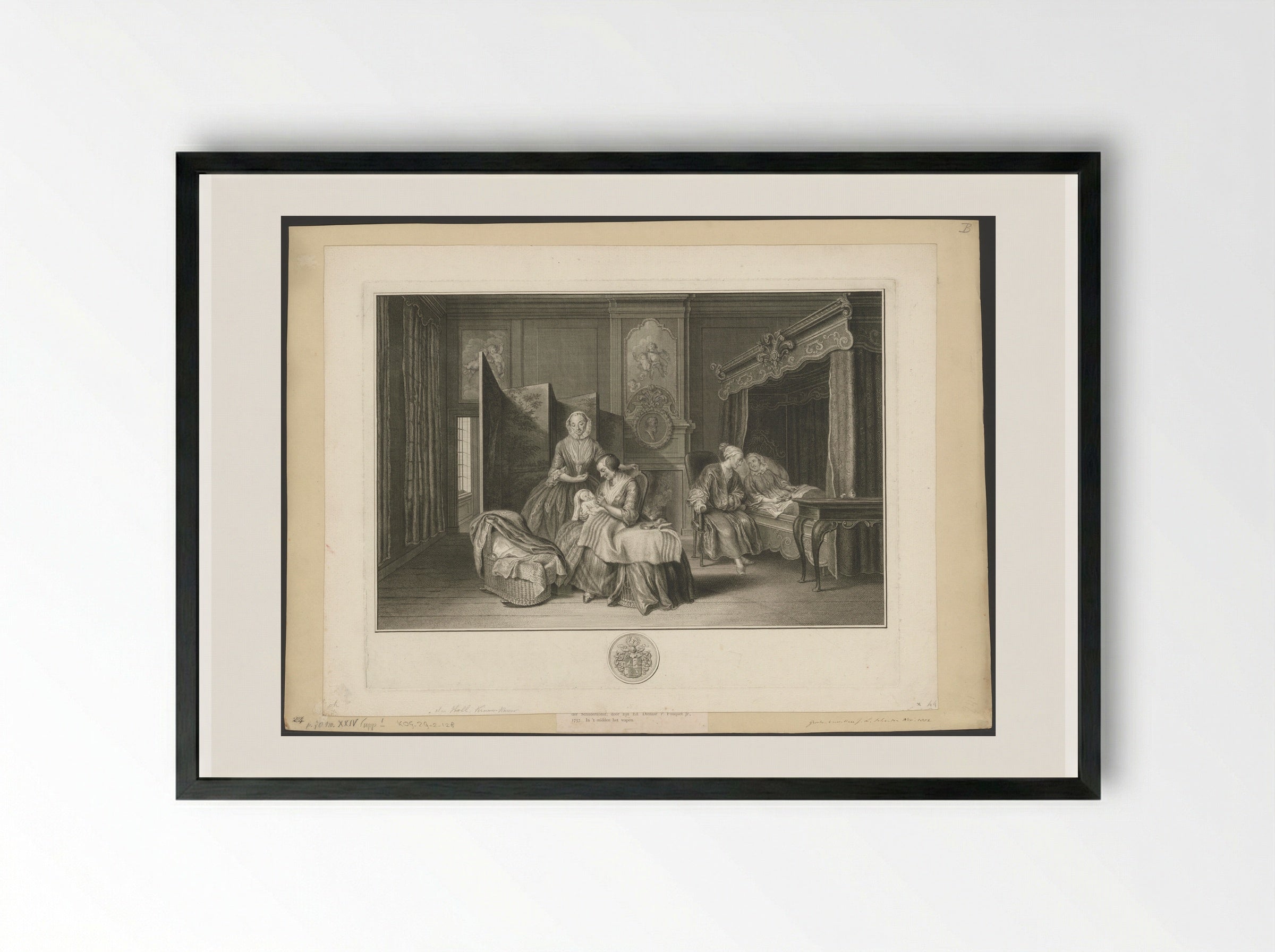 Hollandse kraamkamer - Pieter Tanjé - Framed Print Black