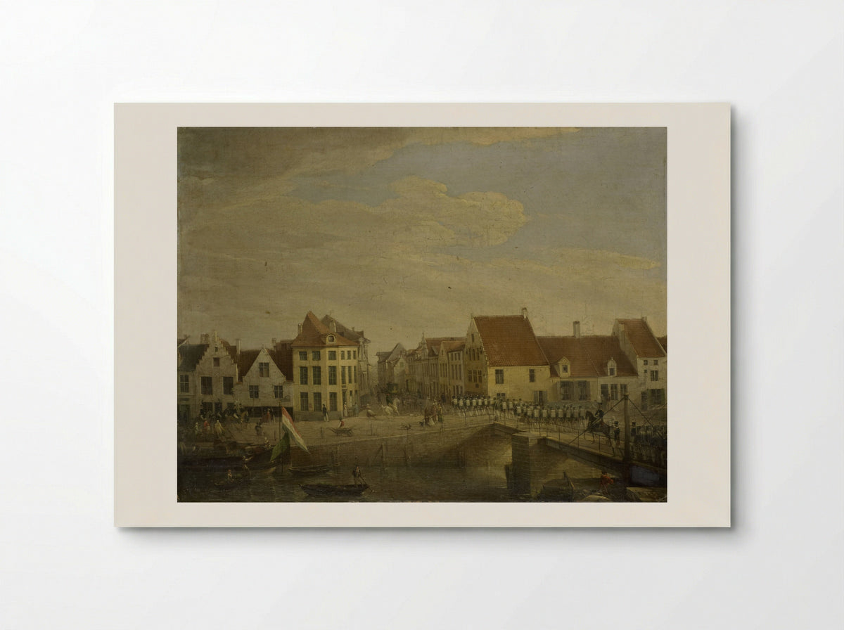 Hollandse troepen trekken door de vestingstad Dendermonde - Petrus Groenia - Poster