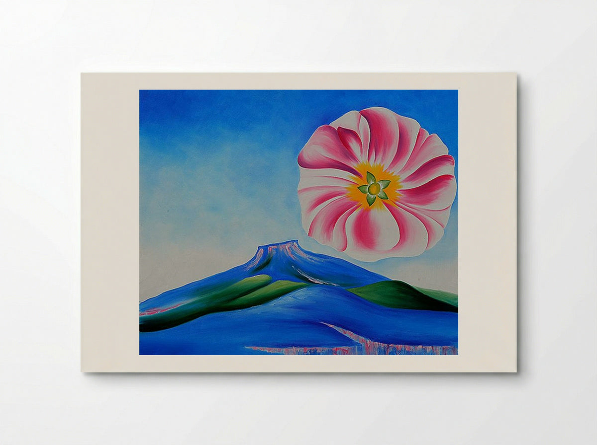 Hollyhock Pink with Pedernal - Georgia O'Keeffe - Poster