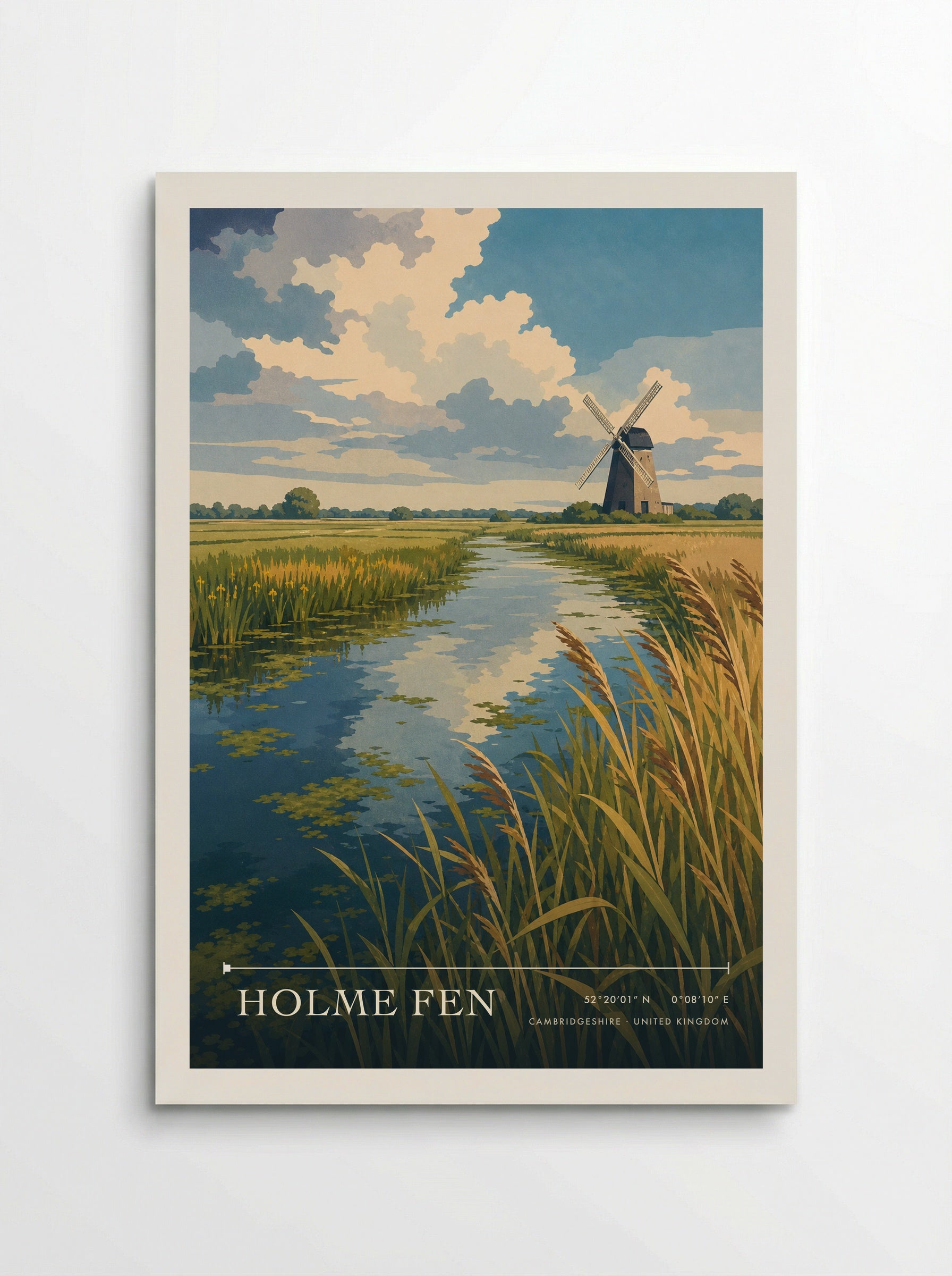 Holme Fen Cambridgeshire United Kingdom Travel Poster - Poster