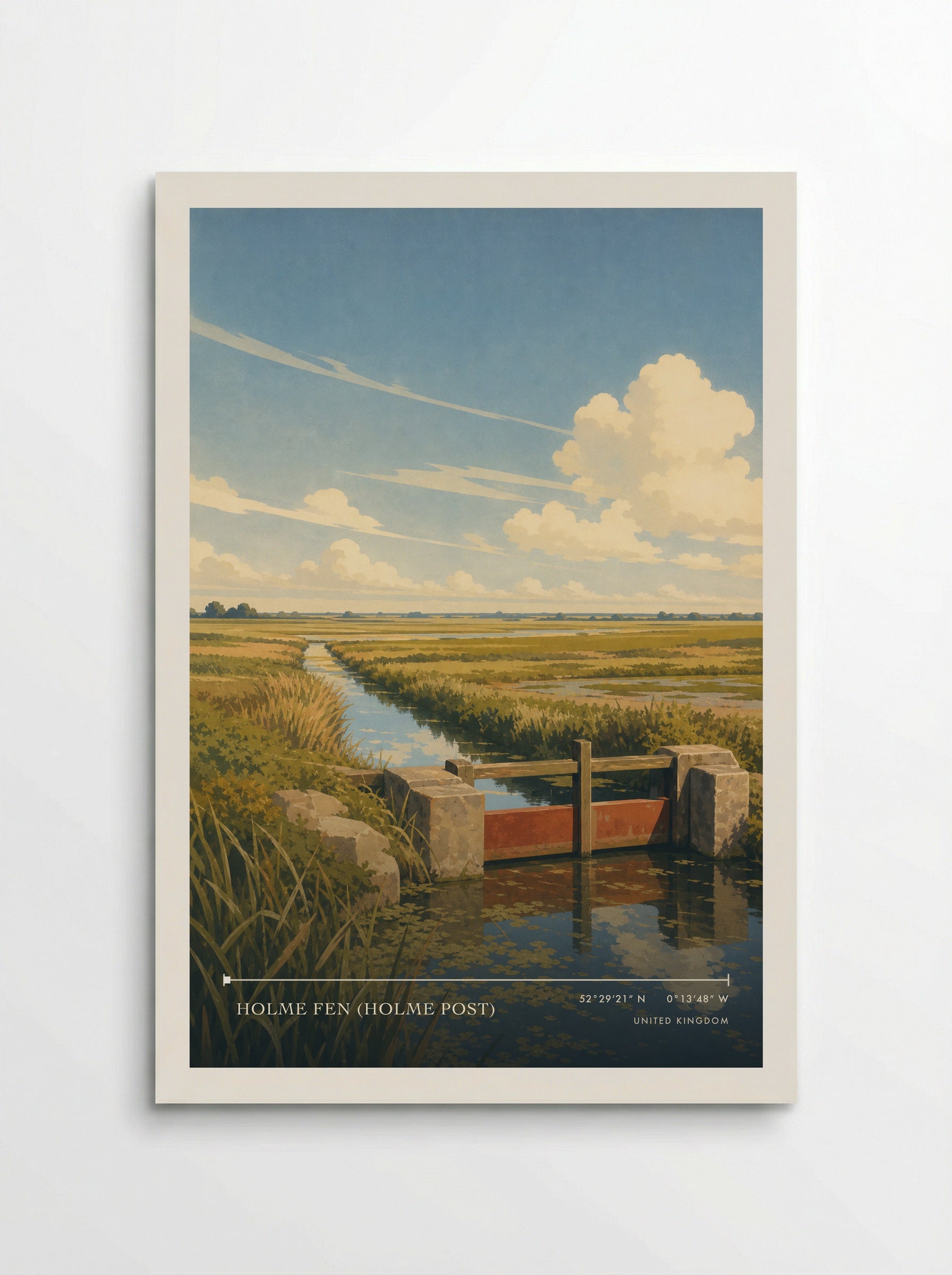 Holme Fen United Kingdom Travel Poster - Poster