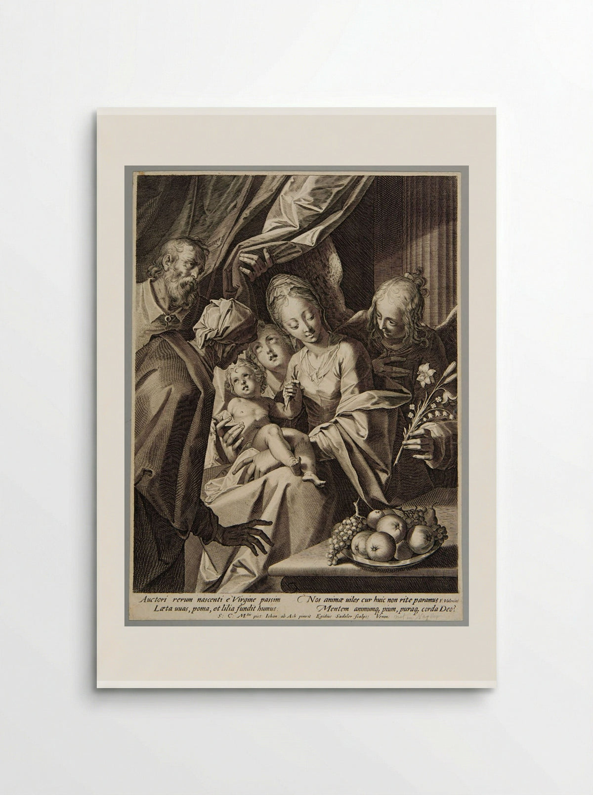 Holy Family With St Anne and Two Angels - Aegidius Sadeler II - Poster
