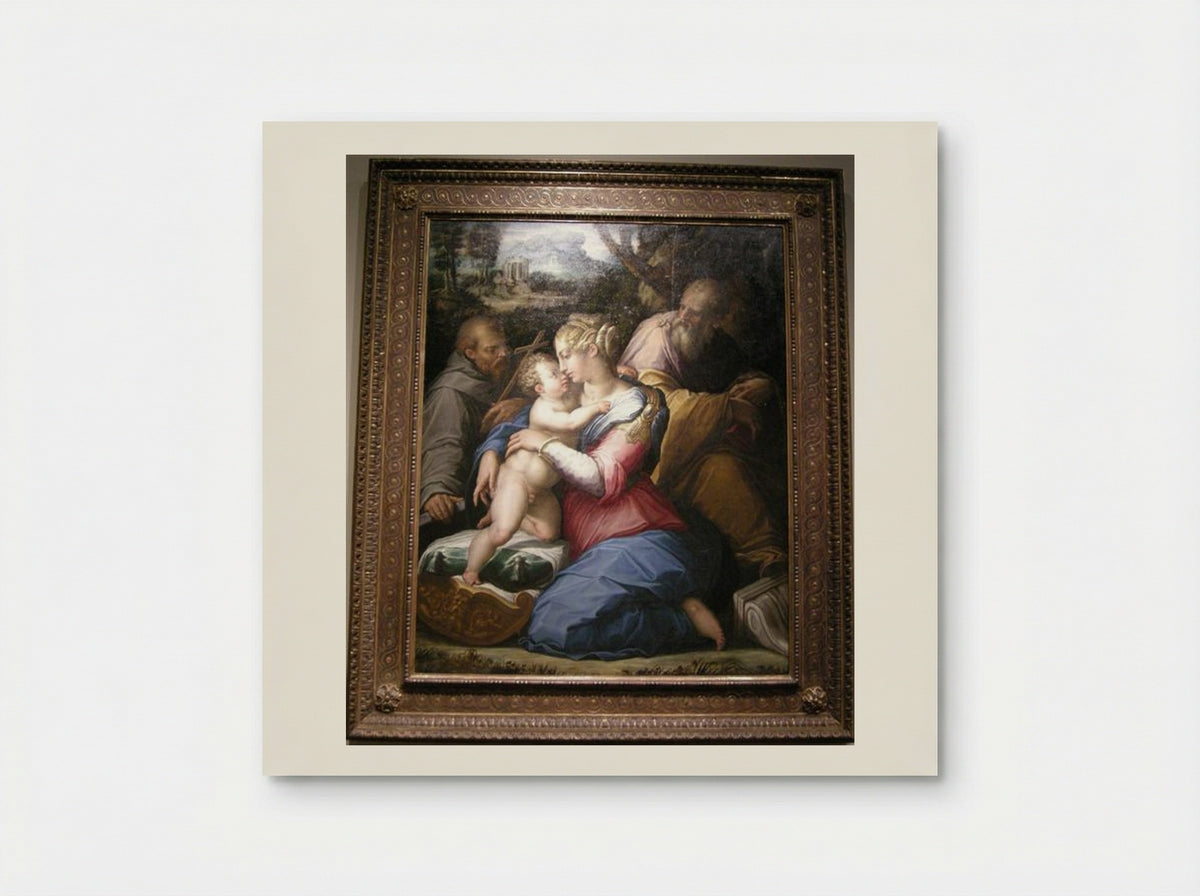 Holy Family with St. Francis - Giorgio Vasari - Poster