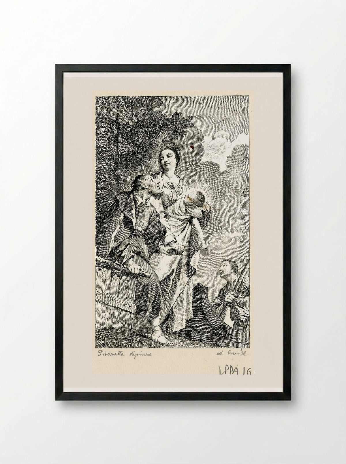 Holy Family - Francesco Bartolozzi - Framed Print Black