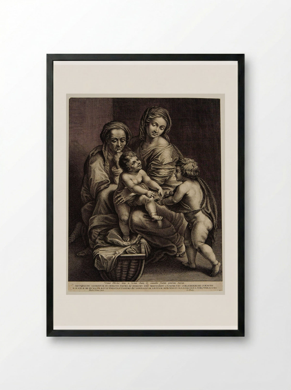 Holy Family - Lucas Vorsterman I - Framed Print Black