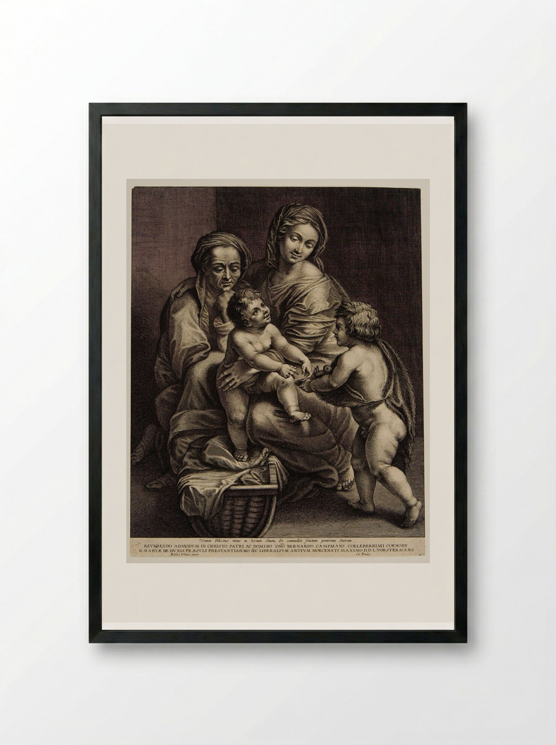Holy Family - Lucas Vorsterman I - Framed Print Black