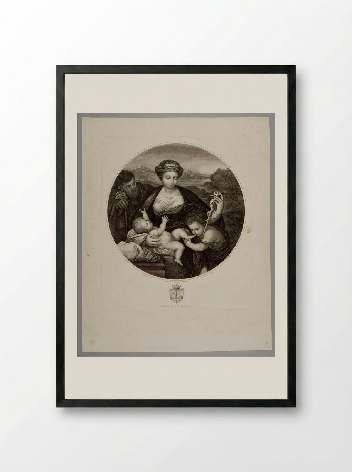 Holy Family - Giovanni Rivera - Framed Print Black