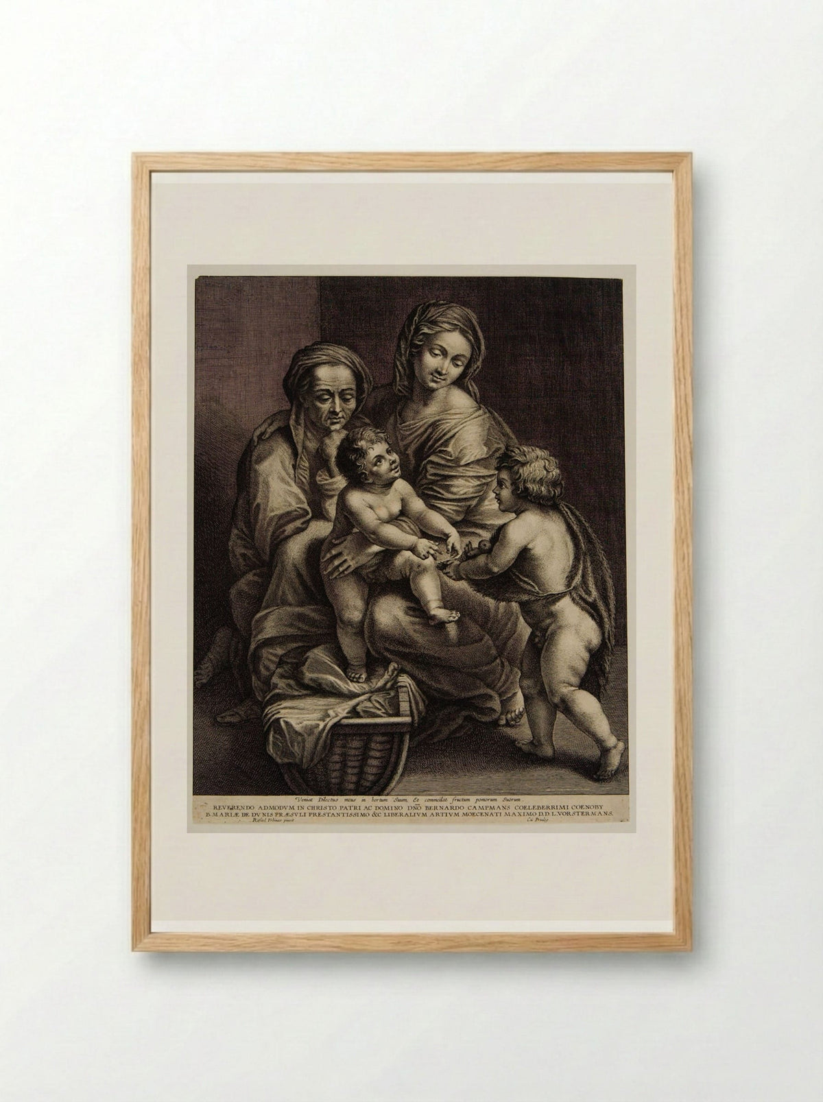 Holy Family - Lucas Vorsterman I - Framed Print Wood