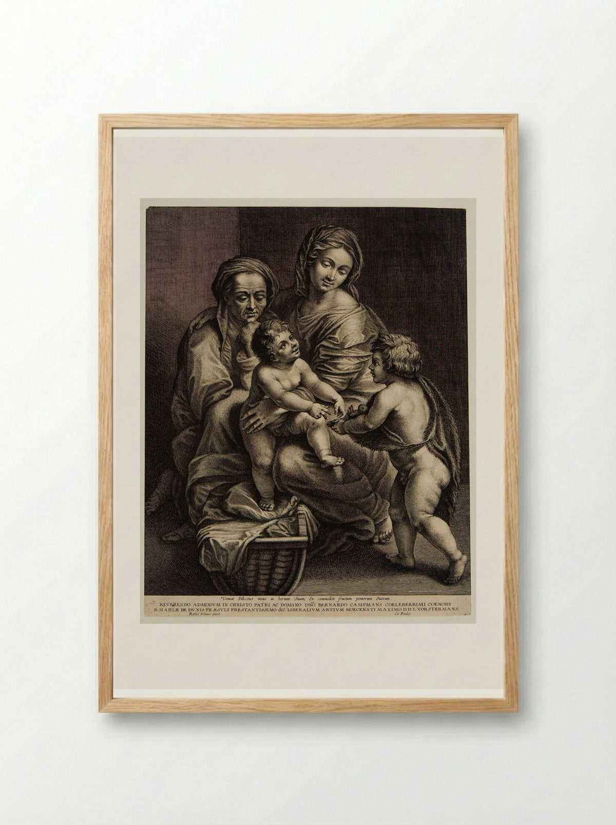 Holy Family - Lucas Vorsterman I - Framed Print Wood