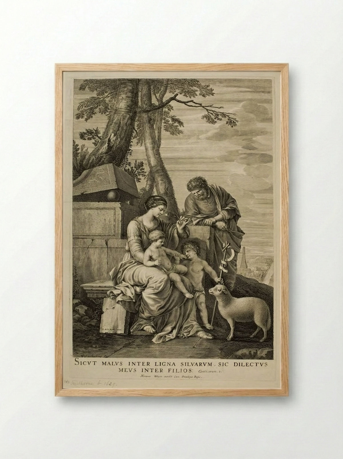 Holy Family - William Faithorne the Elder - Framed Print Wood