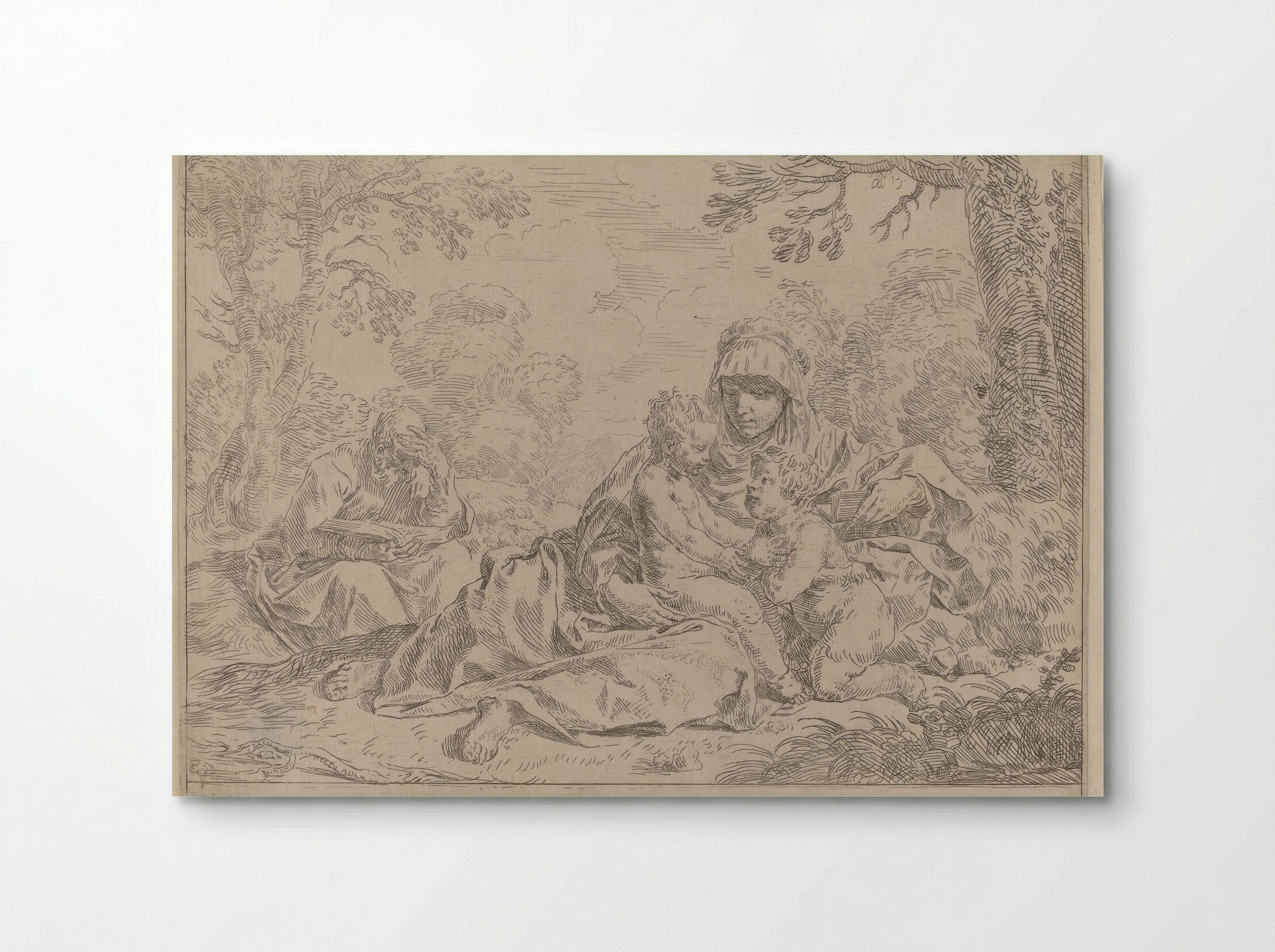 Holy Family - Simone Cantarini - Poster
