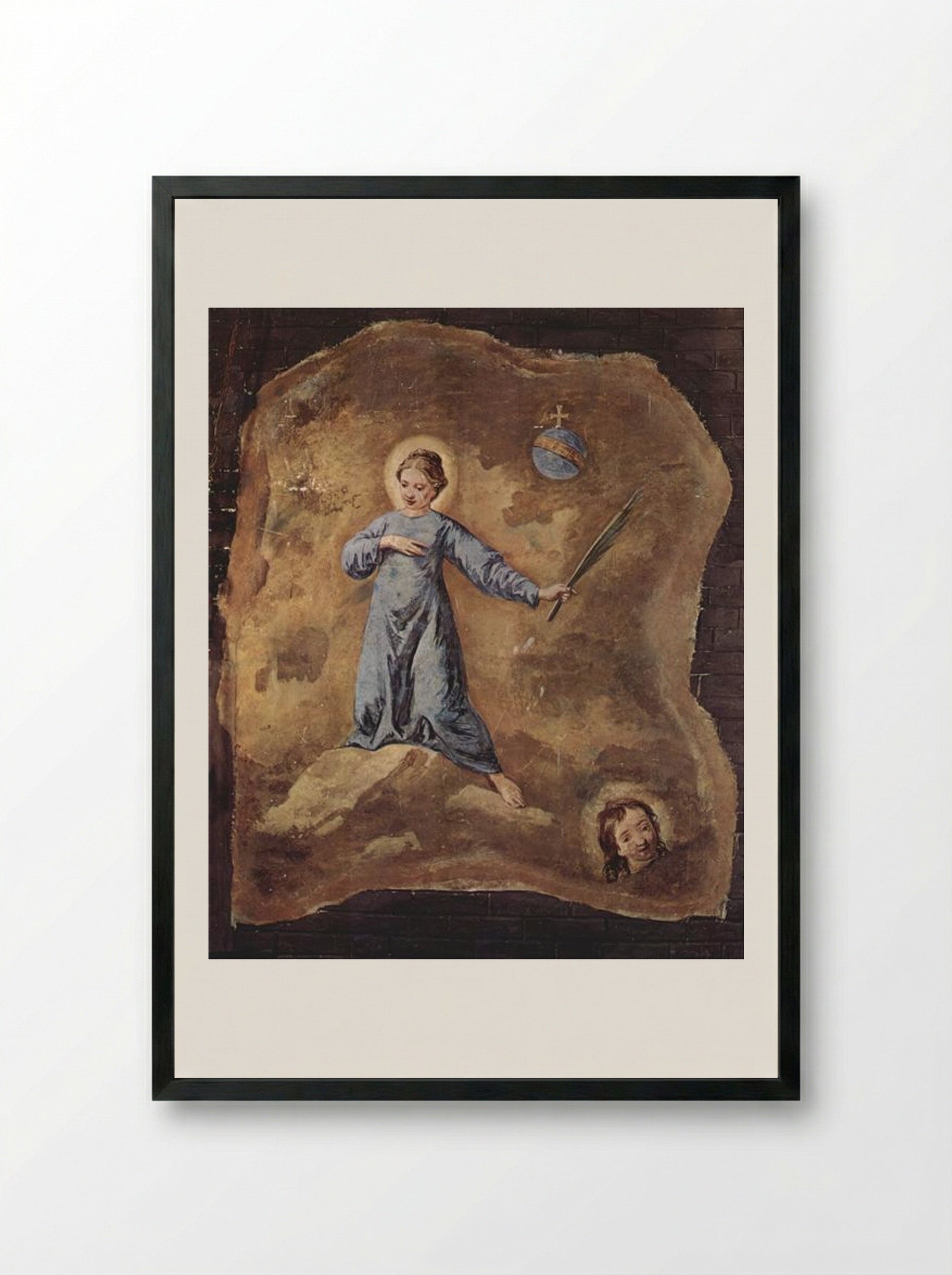 Holy Martyr Fragment - Pietro Longhi - Framed Print Black