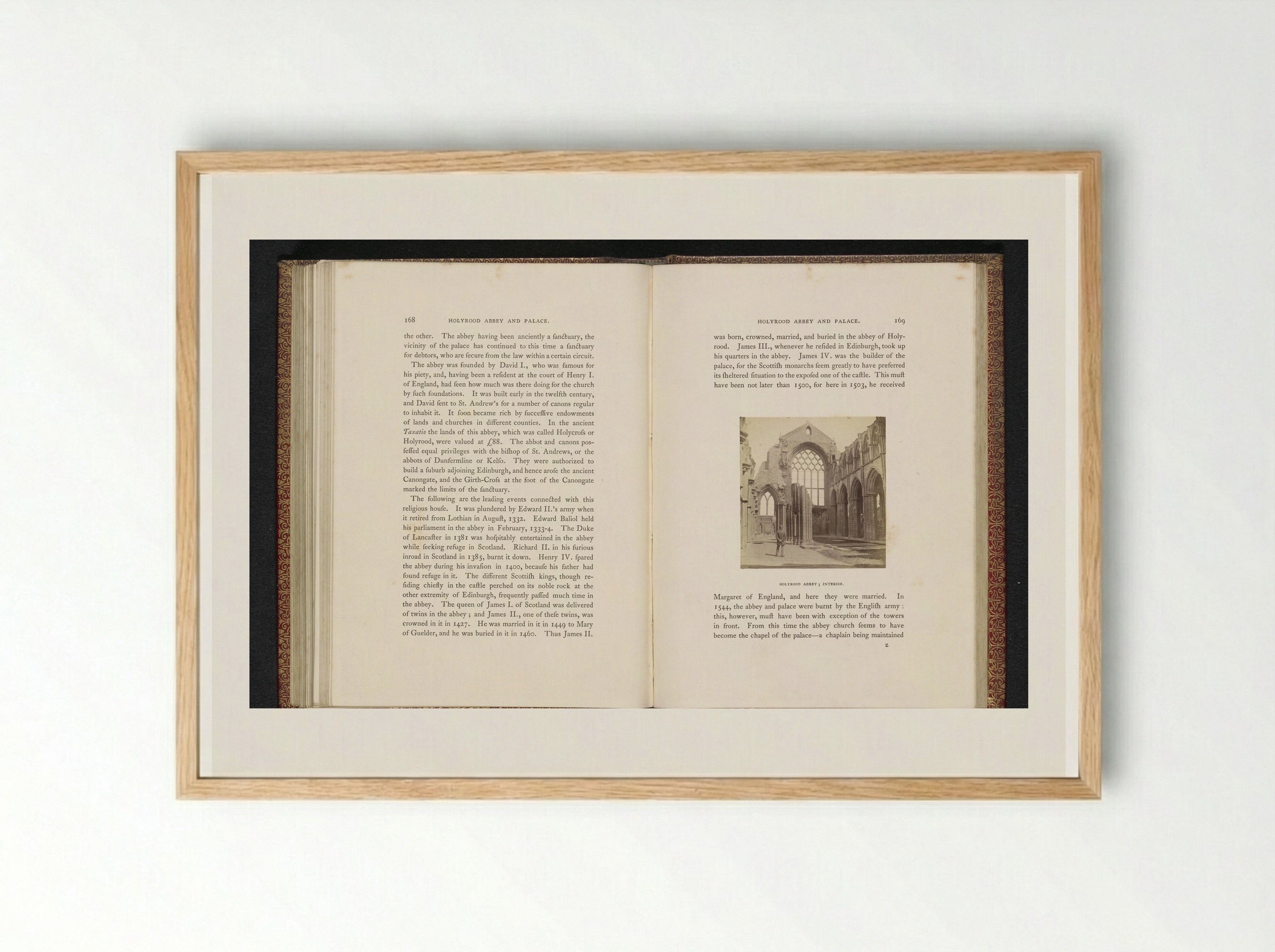 Holyrood Abbey Interior - George Washington Wilson - Framed Print Wood