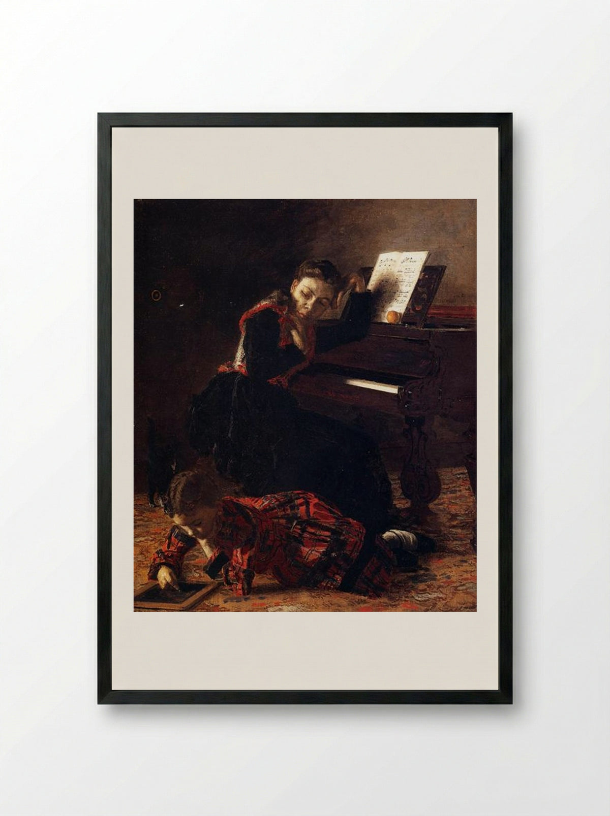 Home Scene - Thomas Eakins - Framed Print Black