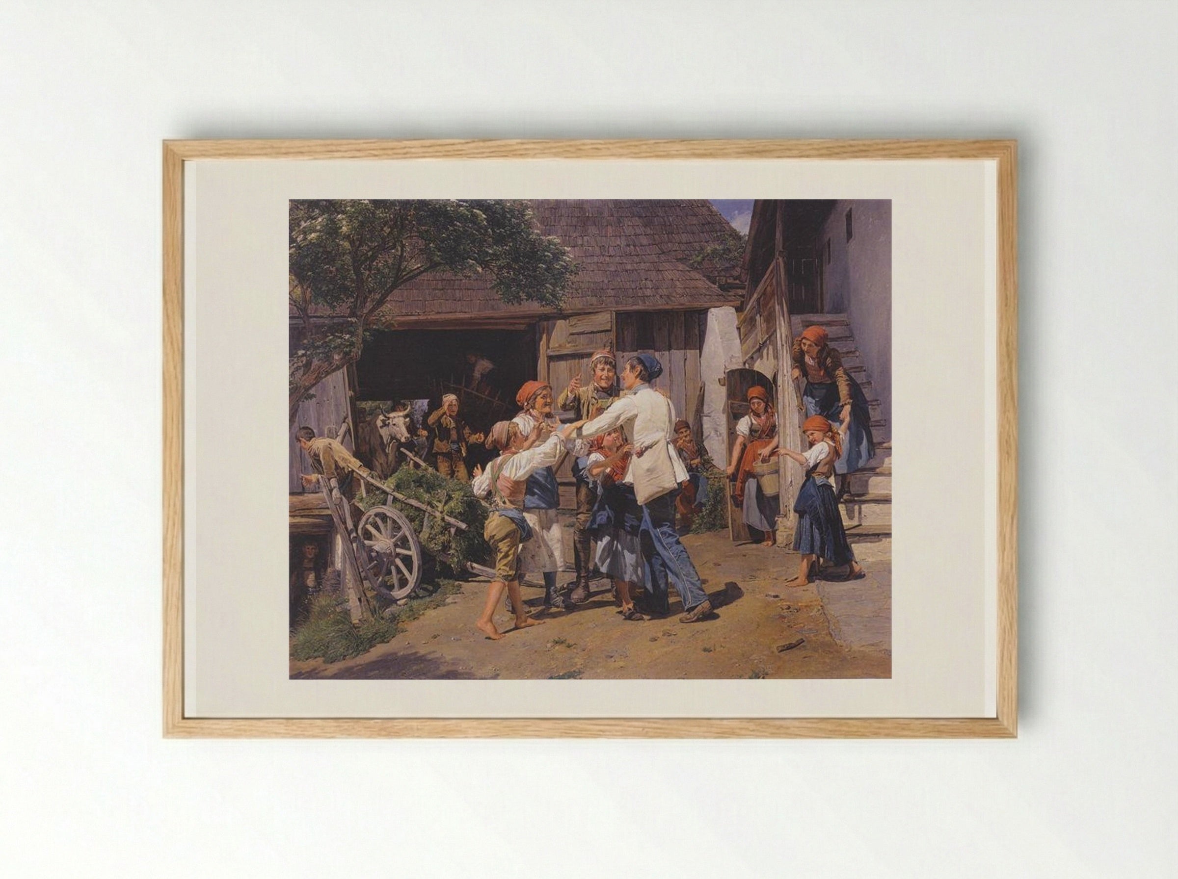 Homecoming into the Father's House - Ferdinand Georg Waldmüller - Framed Print Wood