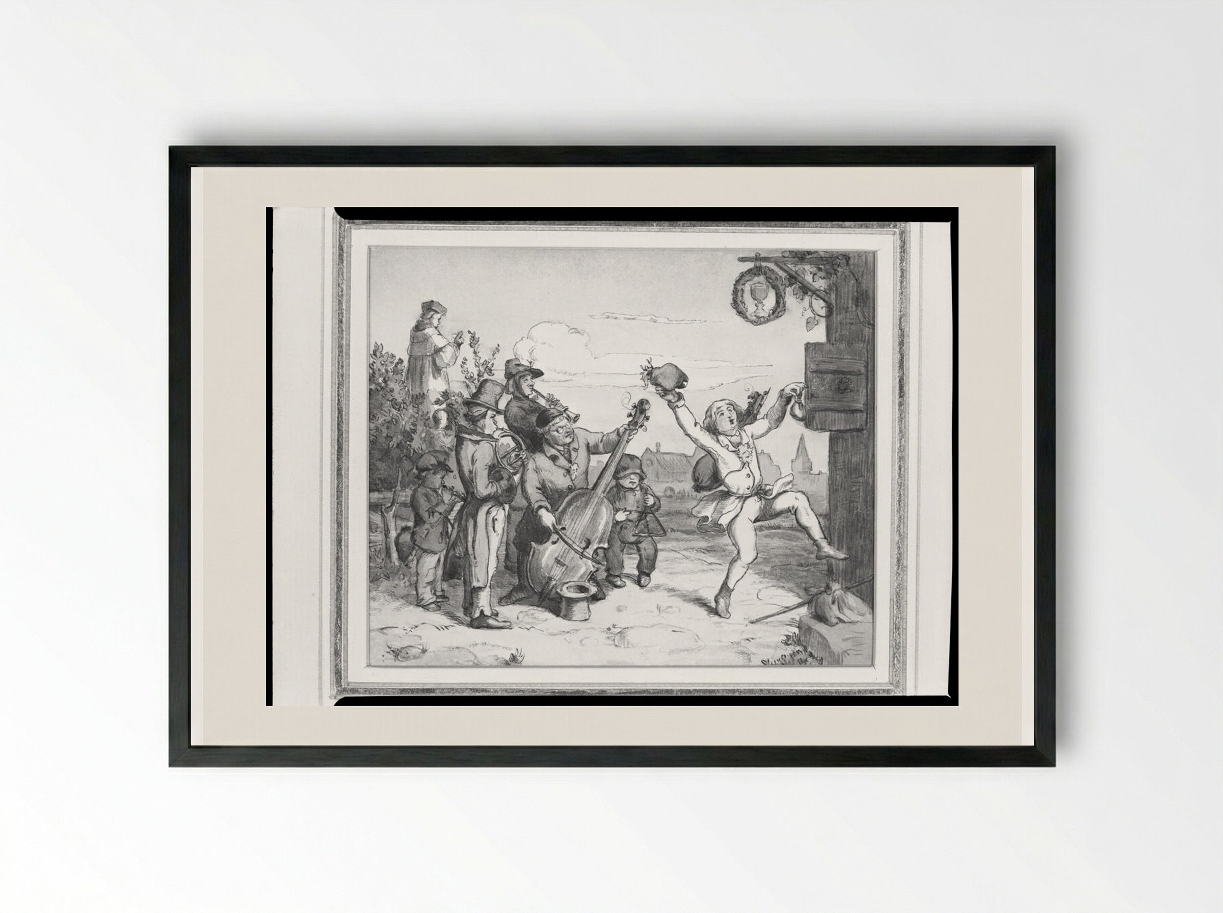 Homecoming - Adrian Ludwig Richter - Framed Print Black