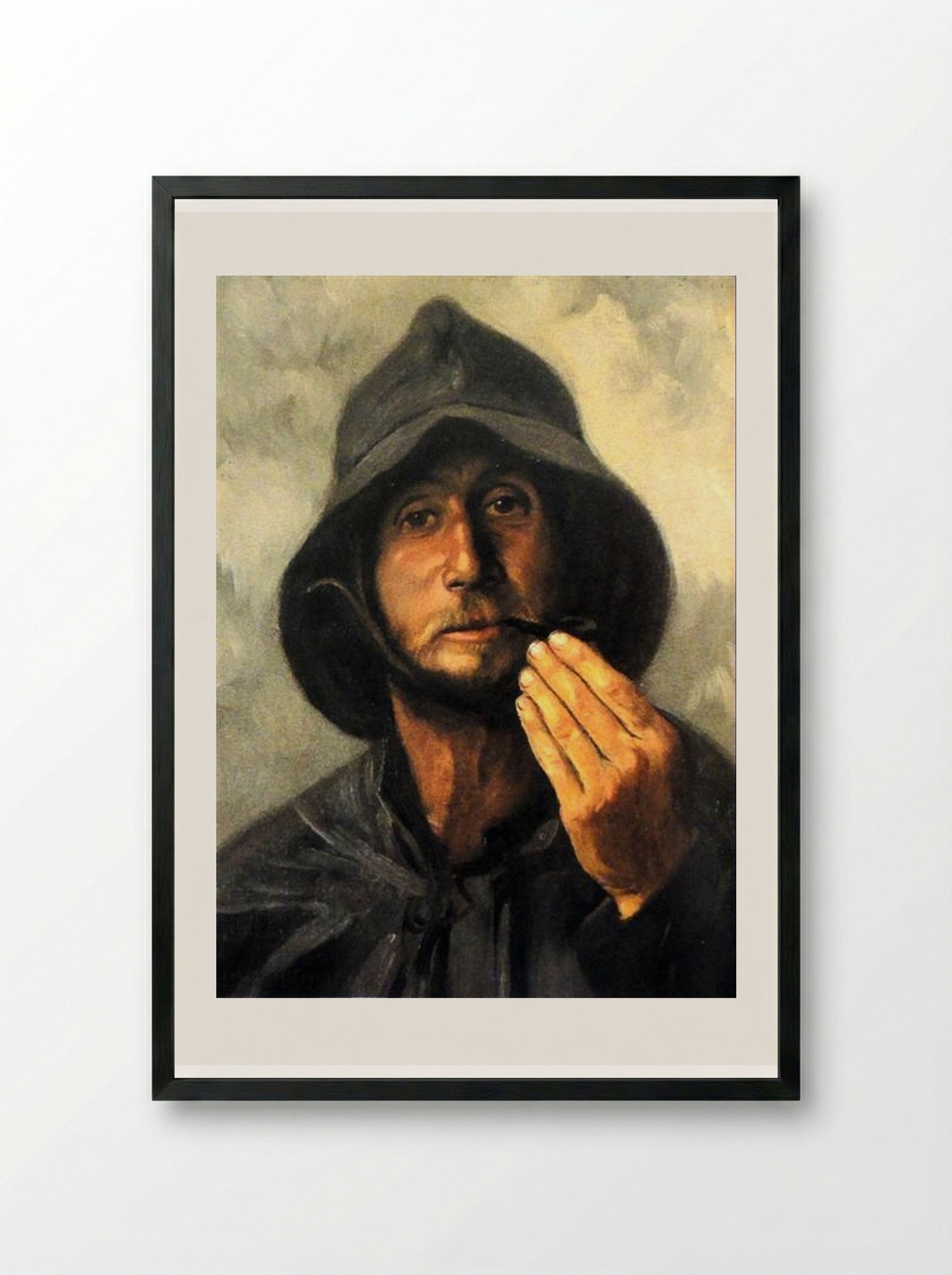 Homem do Mar (Leça) - António Carneiro - Framed Print Black